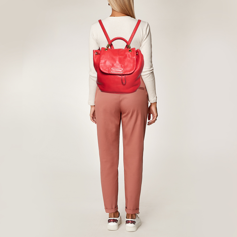 

Marc by Marc Jacobs Red Leather Too Hot to Handle Backpack