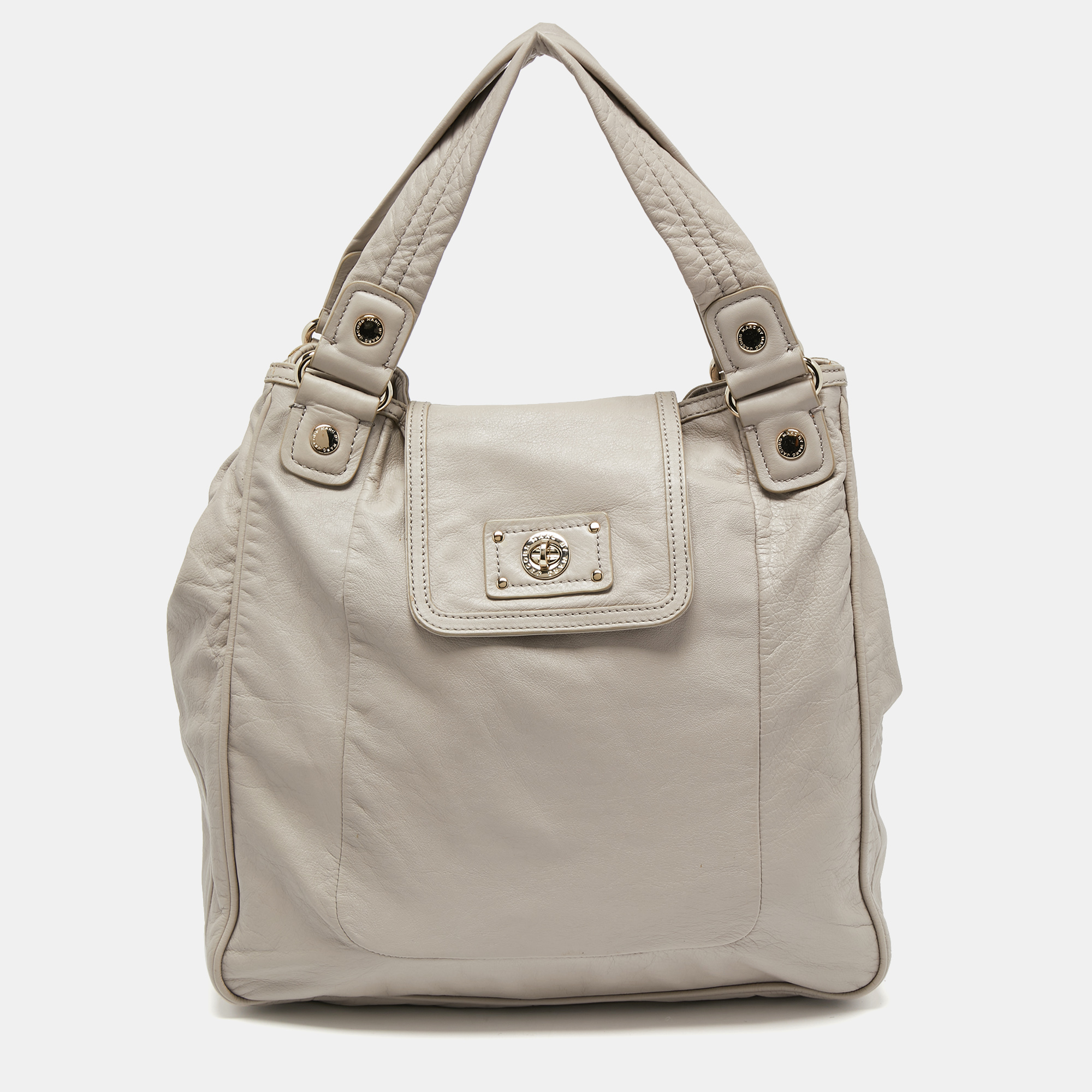 Pre-owned Marc By Marc Jacobs Grey Leather Tote