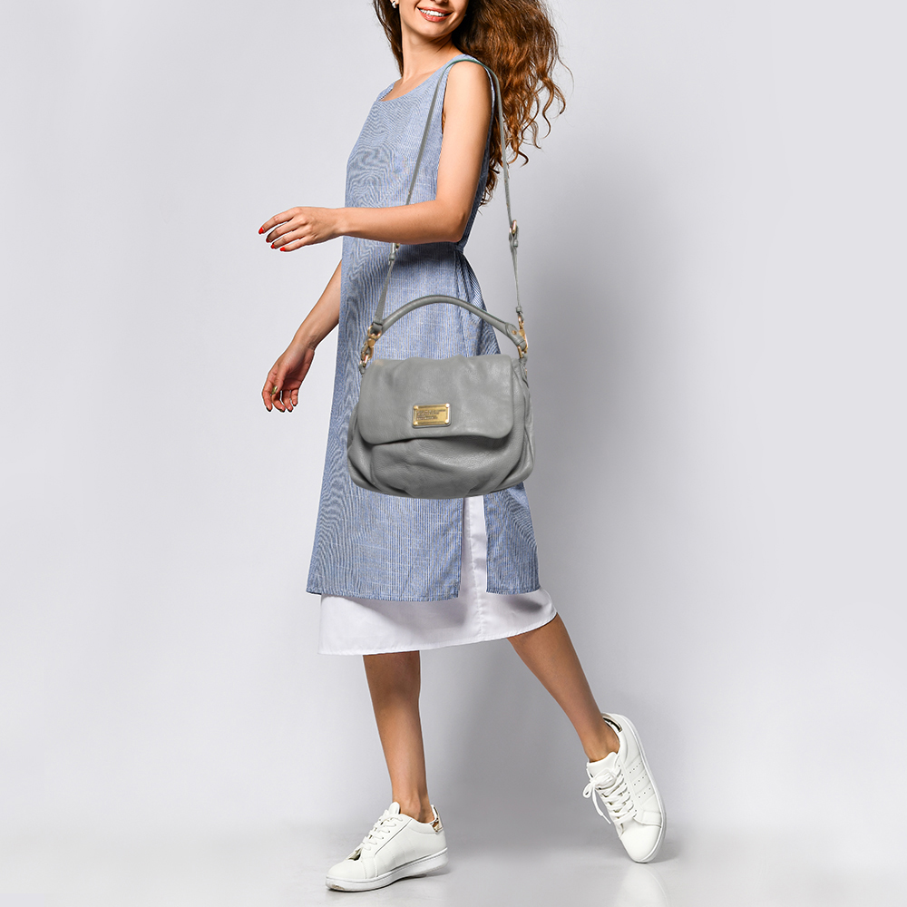 

Marc by Marc Jacobs Grey Leather Classic Q Lil Ukita Top Handle Bag