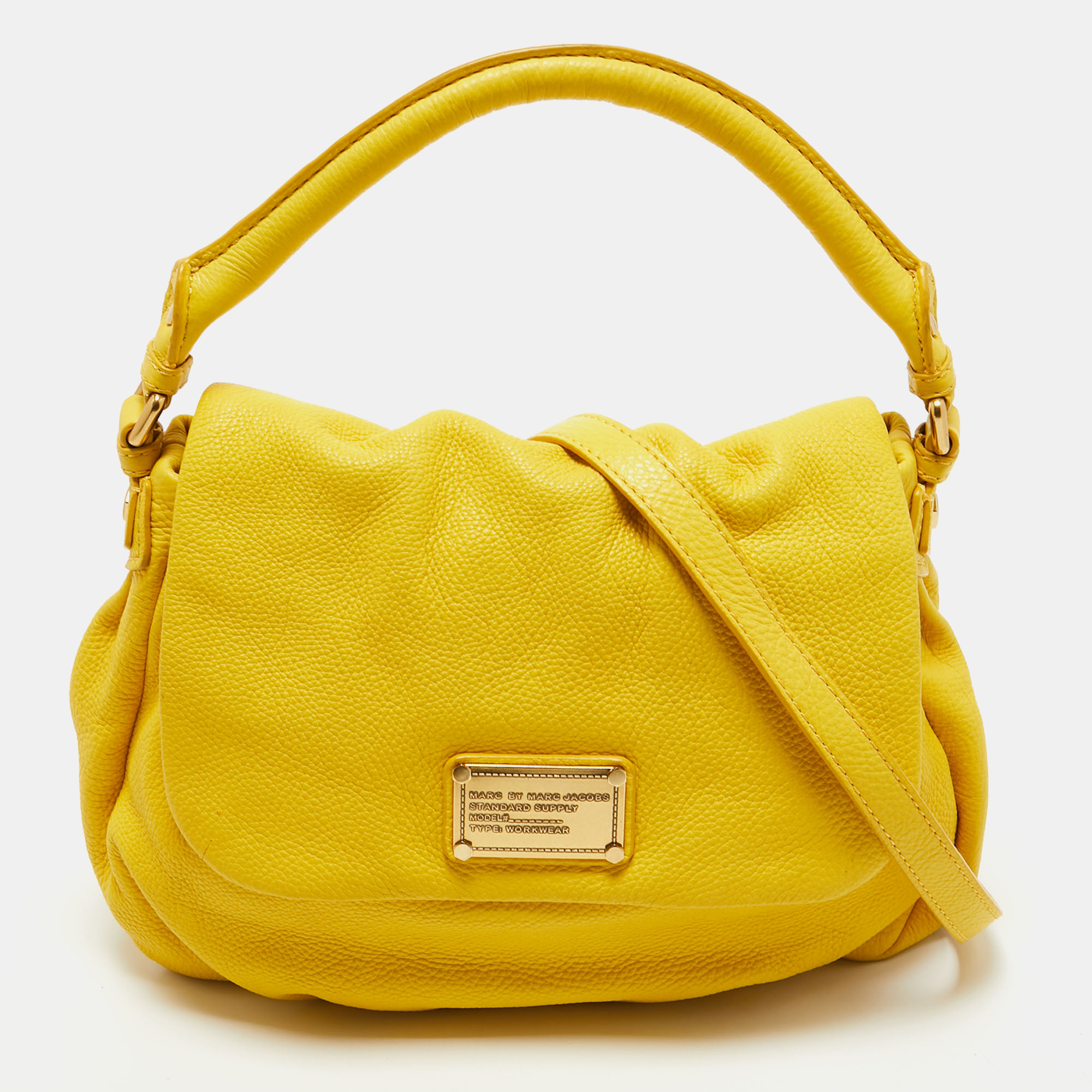 Pre-owned Marc By Marc Jacobs Yellow Leather Classic Q Lil Ukita Shoulder Bag