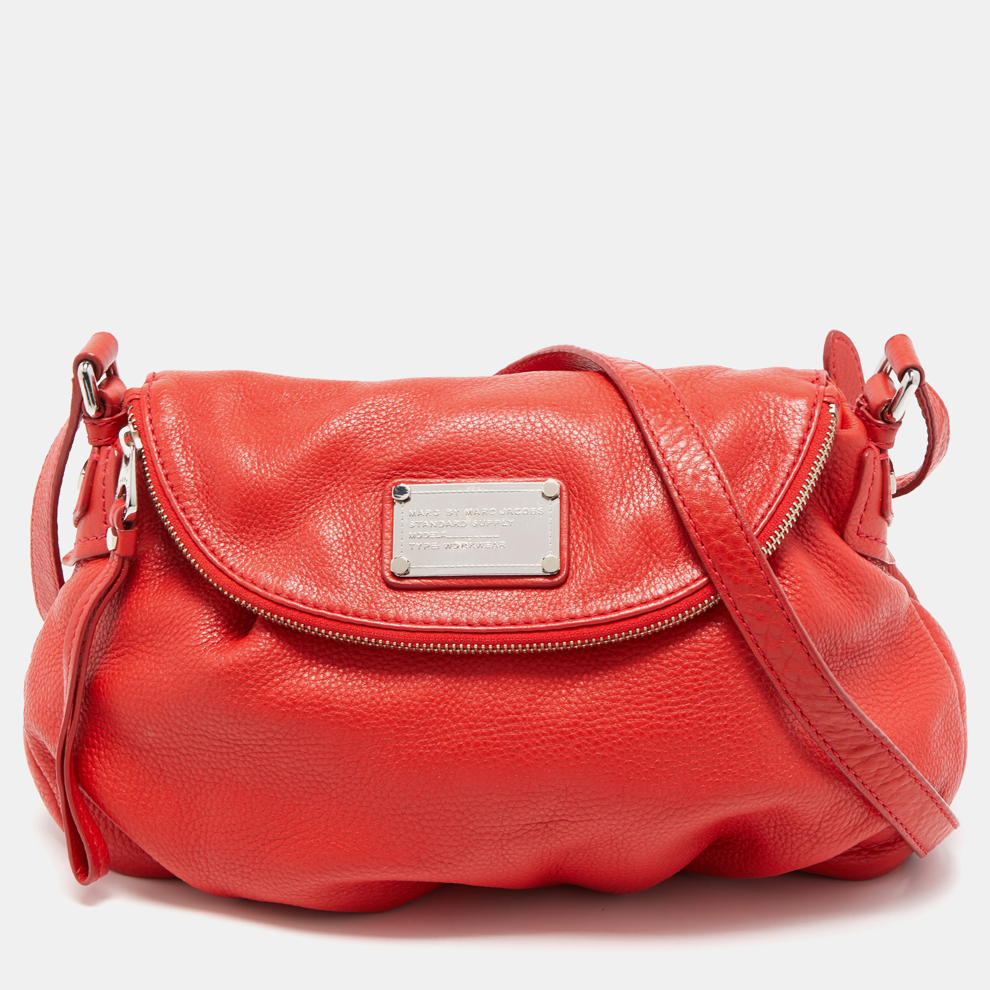 Pre-owned Marc By Marc Jacobs Red Leather Classic Q Natasha Crossbody Bag