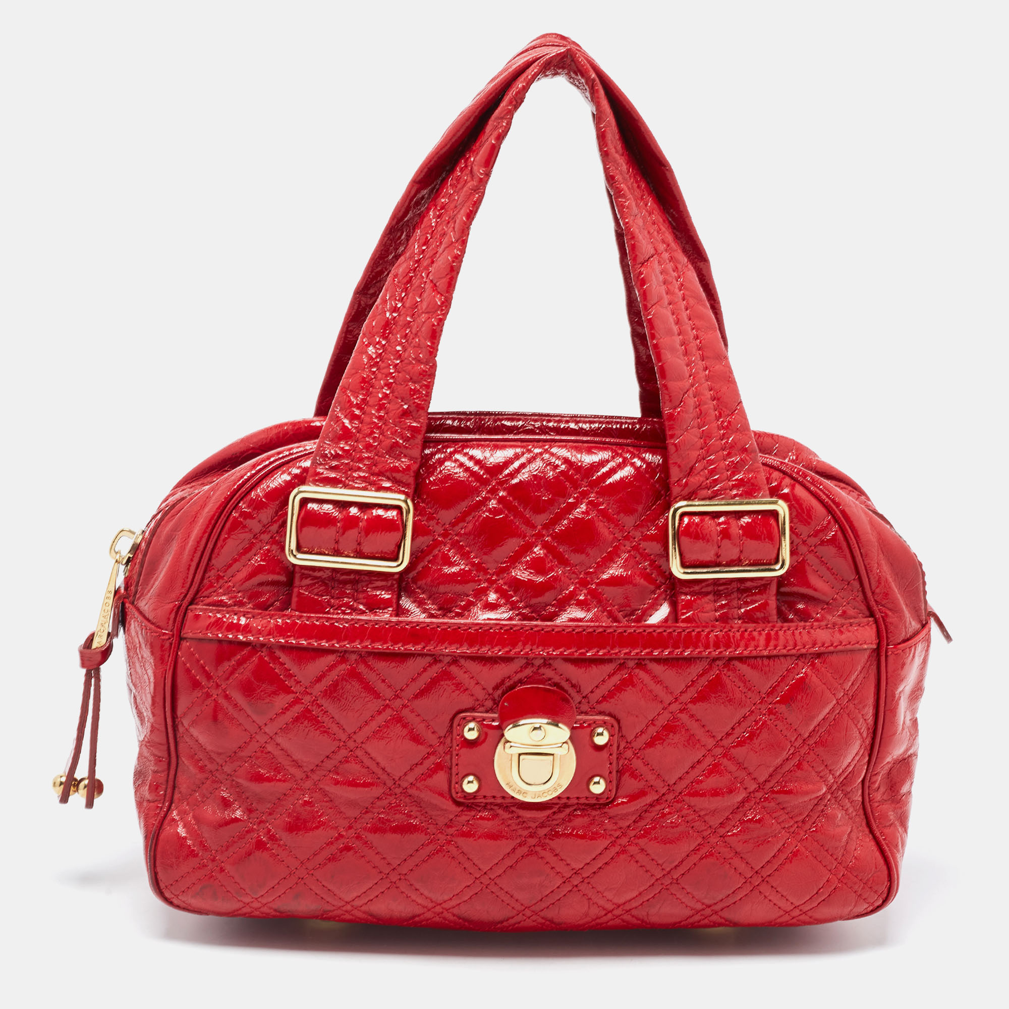 

Marc Jacobs Red Quilted Patent Leather Ursula Satchel