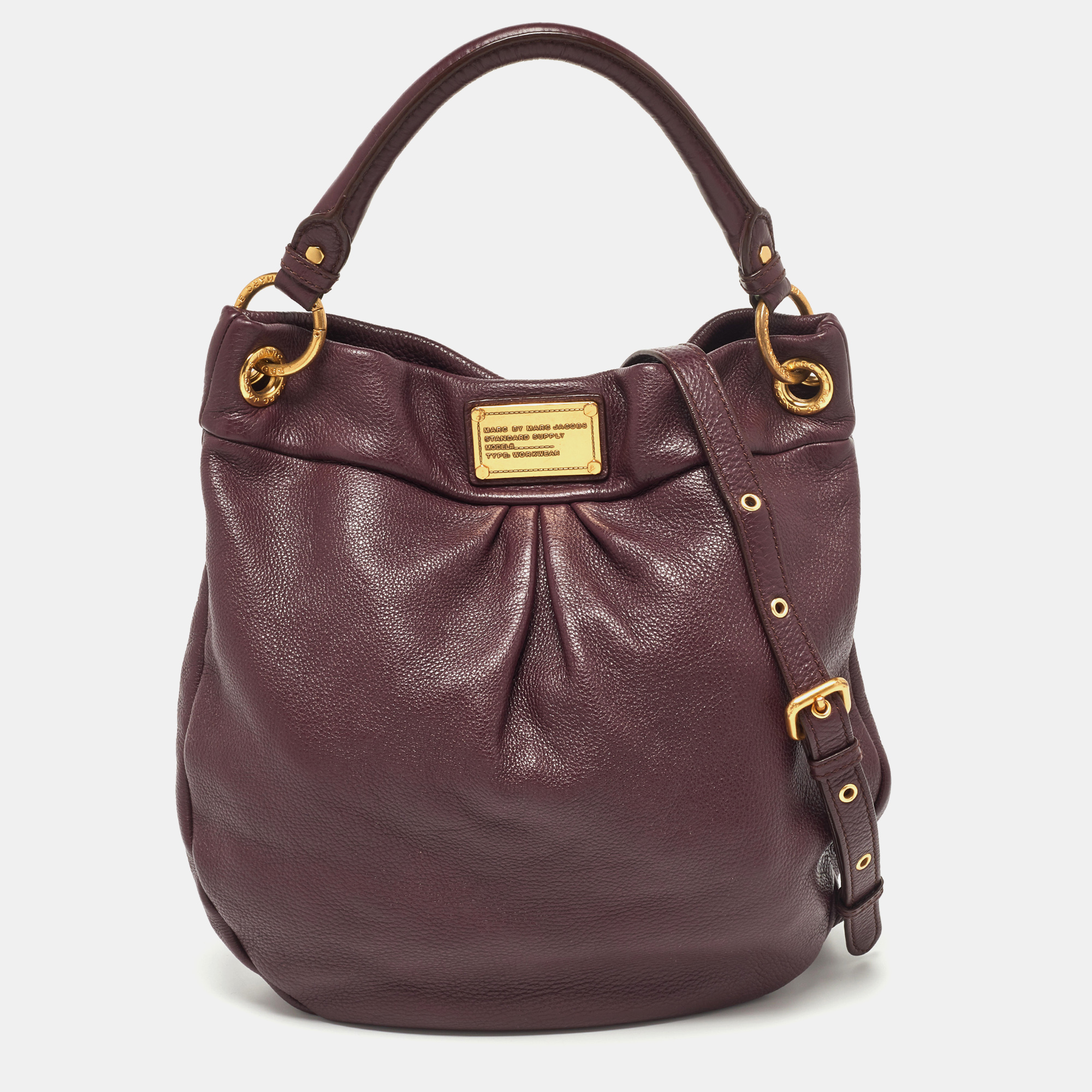

Marc by Marc Jacobs Burgundy Leather Classic Q Hillier Hobo