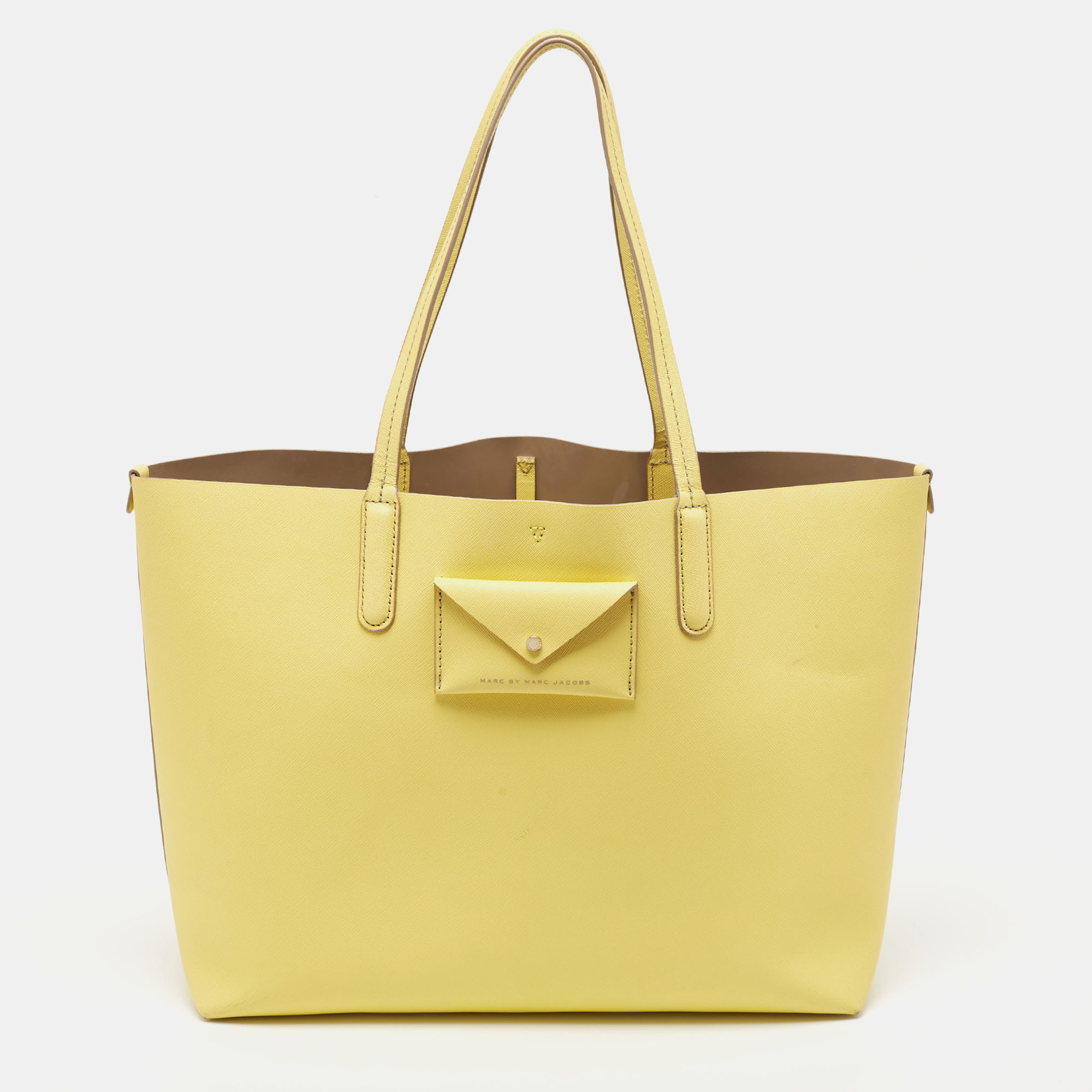 

Marc by Marc Jacobs Yellow Leather Shopper Tote