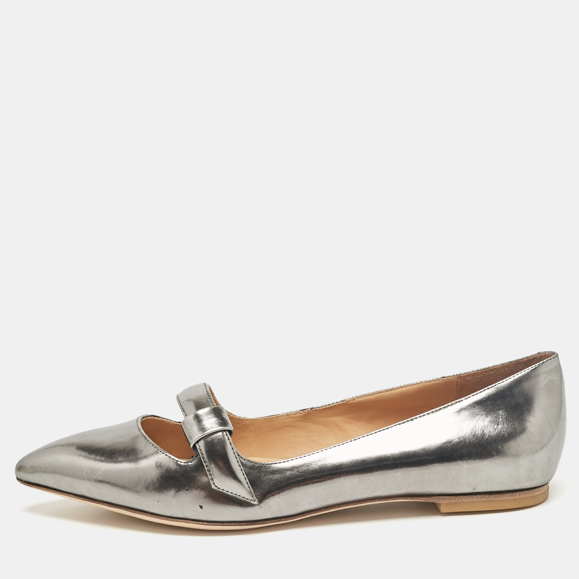 

Marc by Marc Jacobs Silver Leather Ballet Flats Size