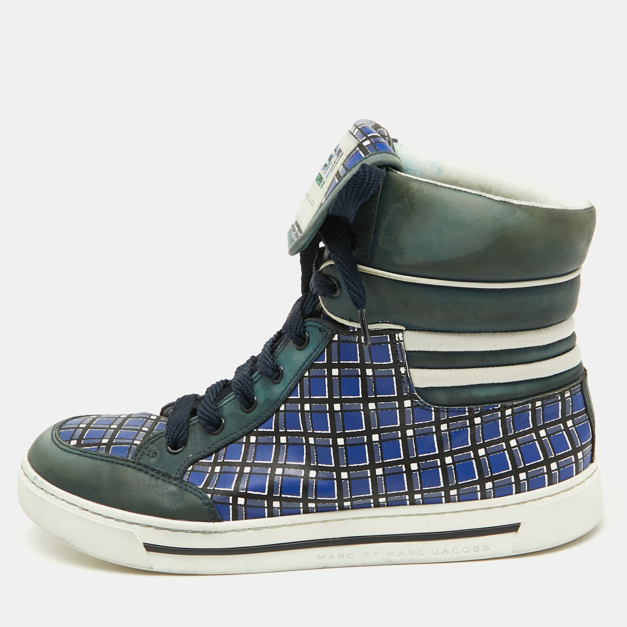 

Marc by Marc Jacobs Multicolor Leather High Top Sneakers Size