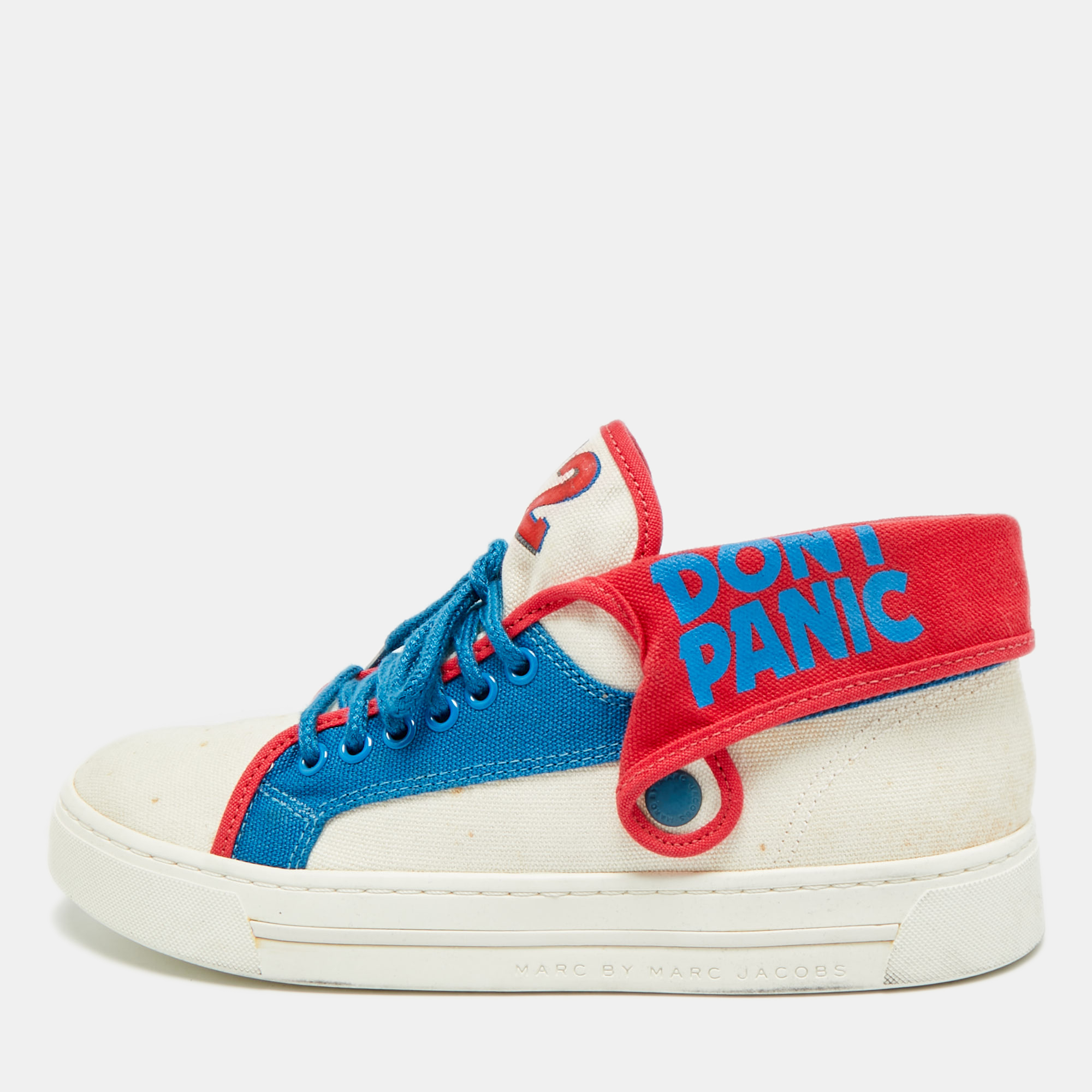 

Marc by Marc Jacobs Don't Panic Size  Multicolor Canvas Mid Top Sneakers