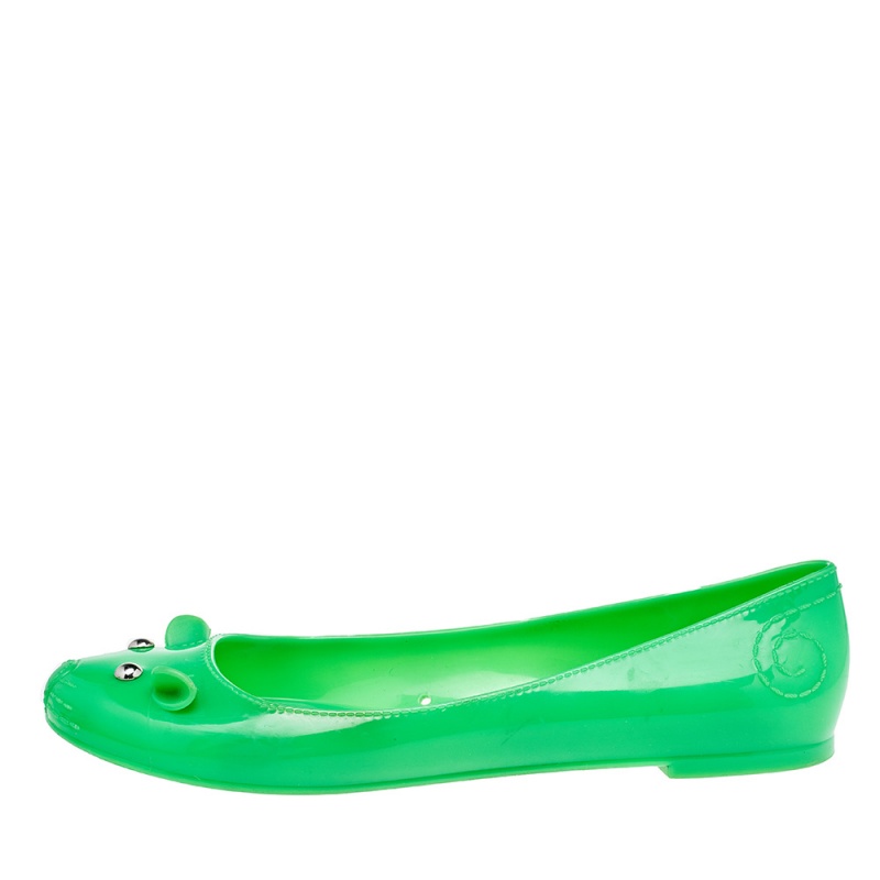 

Marc by Marc Jacobs Green Jelly Mouse Ballet Flats Size