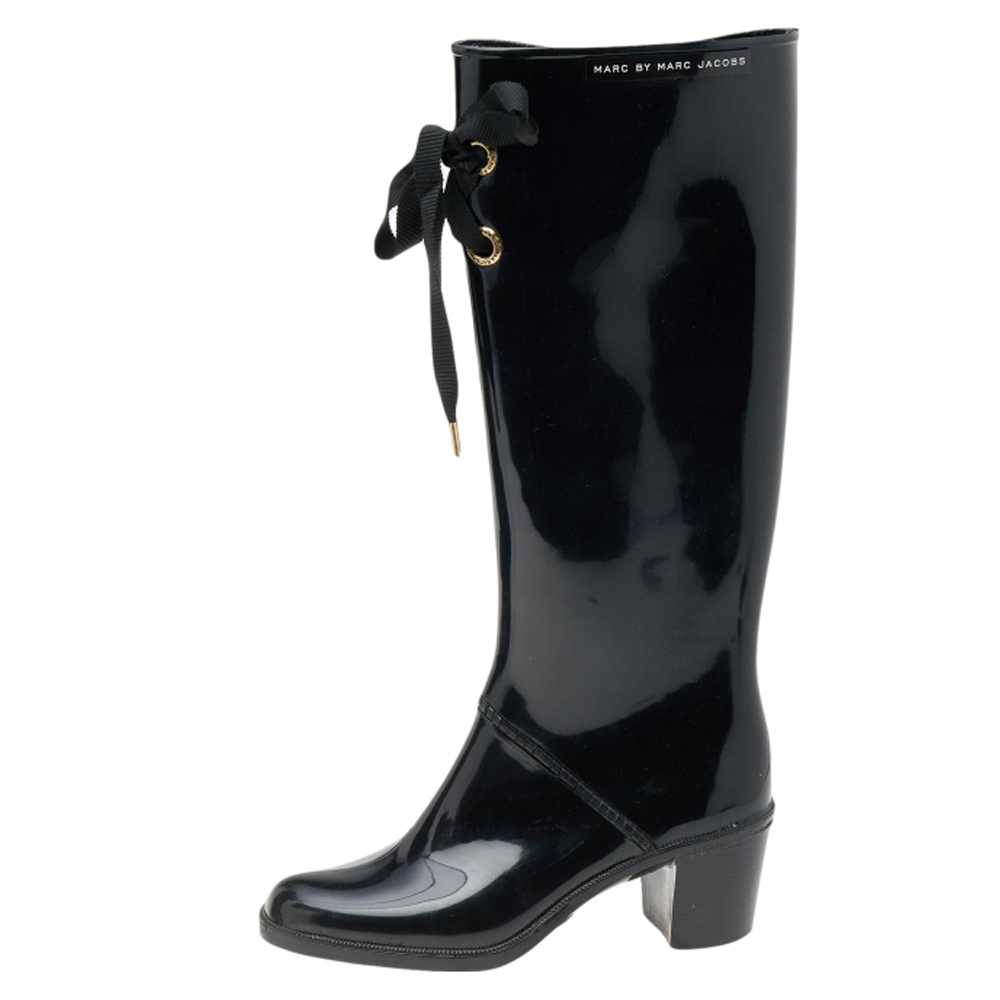 

Marc by Marc Jacobs Black Rubber Rain Boots Size