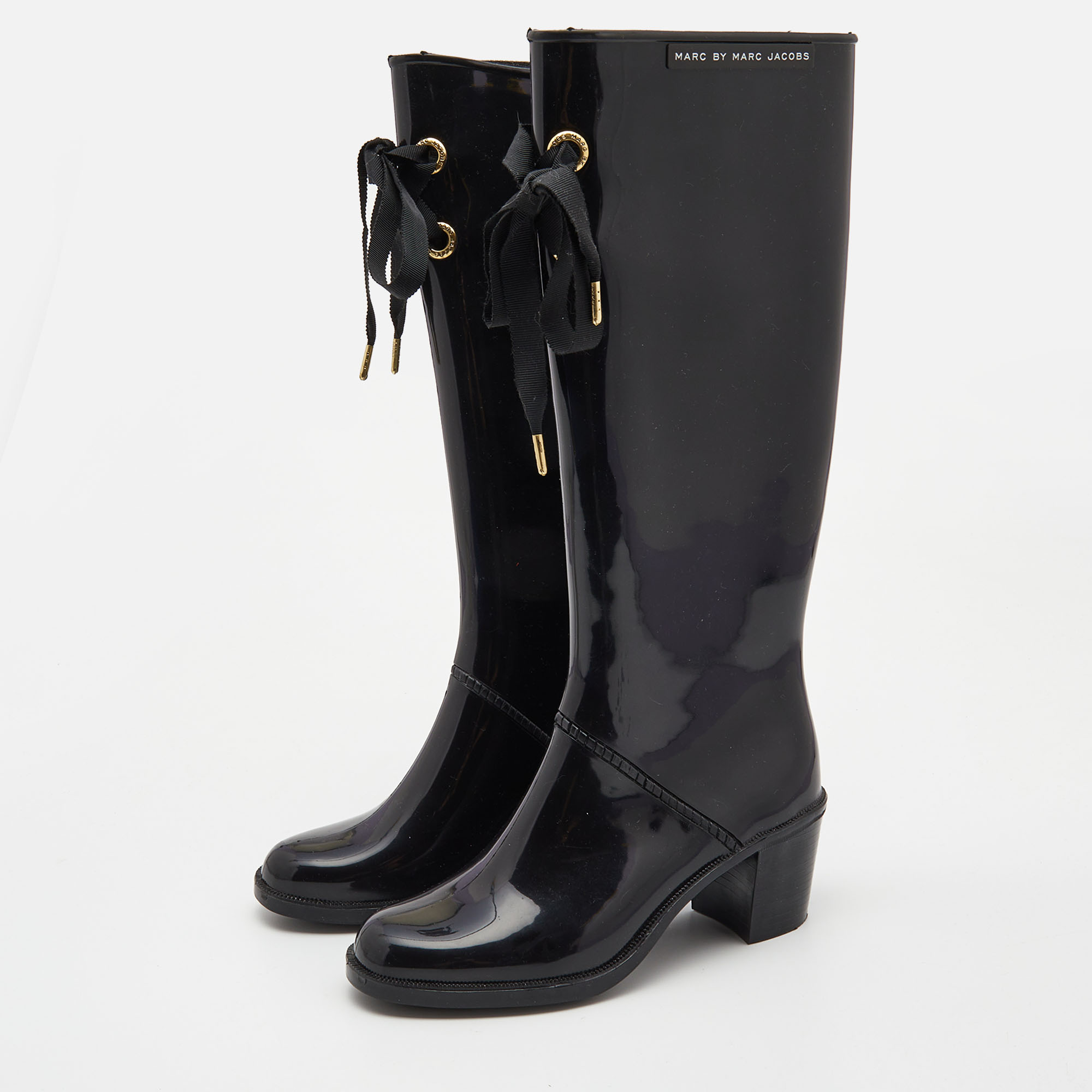 

Marc by Marc Jacobs Black Rubber Rain Boots Size