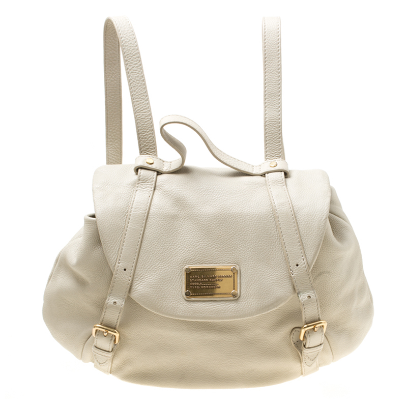 Marc by Marc Jacobs Beige Leather Classic Backpack