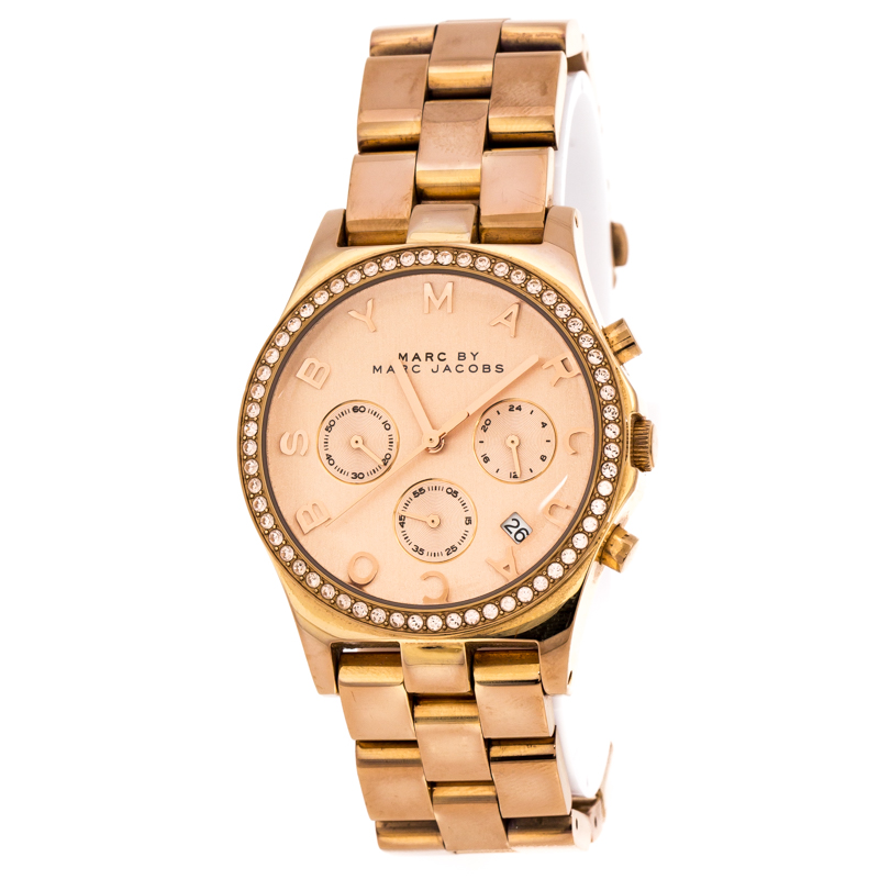 Marc by Marc Jacobs Rose Gold Plated Henry MBM3118 Women's Wristwatch 38 mm