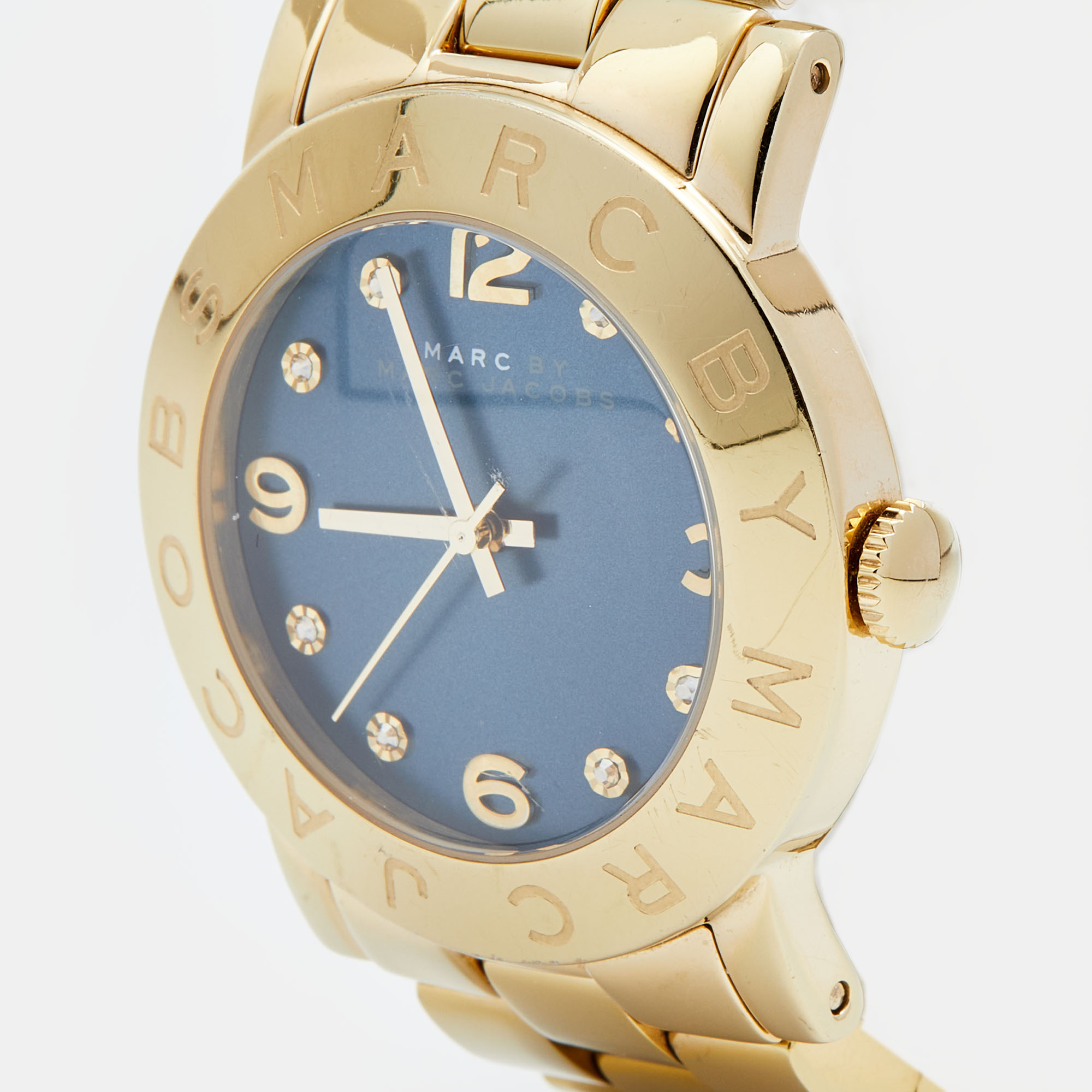 

Marc By Marc Jacobs Blue Gold Plated Stainless Steel Amy MBM3166 Women's Wristwatch