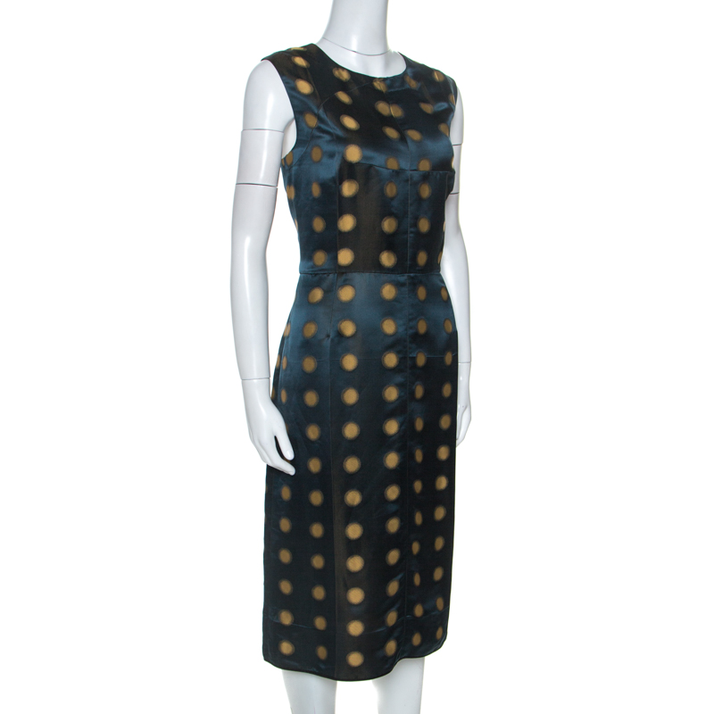 

Marc Jacobs Green Polka Dot Jacquard Sleeveless Dress