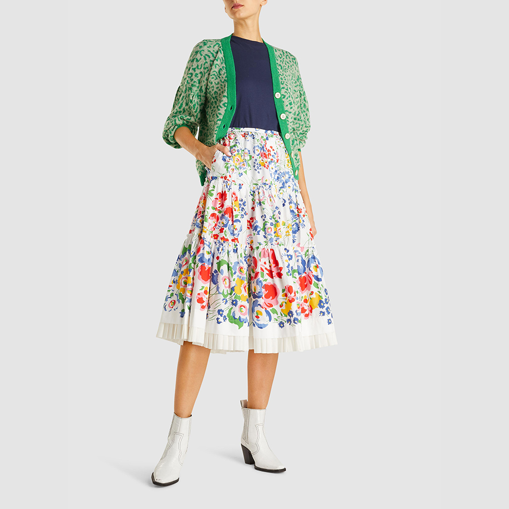 Marc Jacobs Multicoloured The Praire Liberty Print Midi Skirt US 14