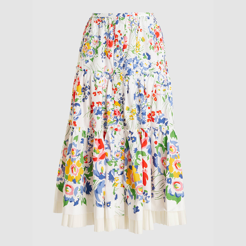 Marc Jacobs Multicoloured The Praire Liberty Print Midi Skirt US 14