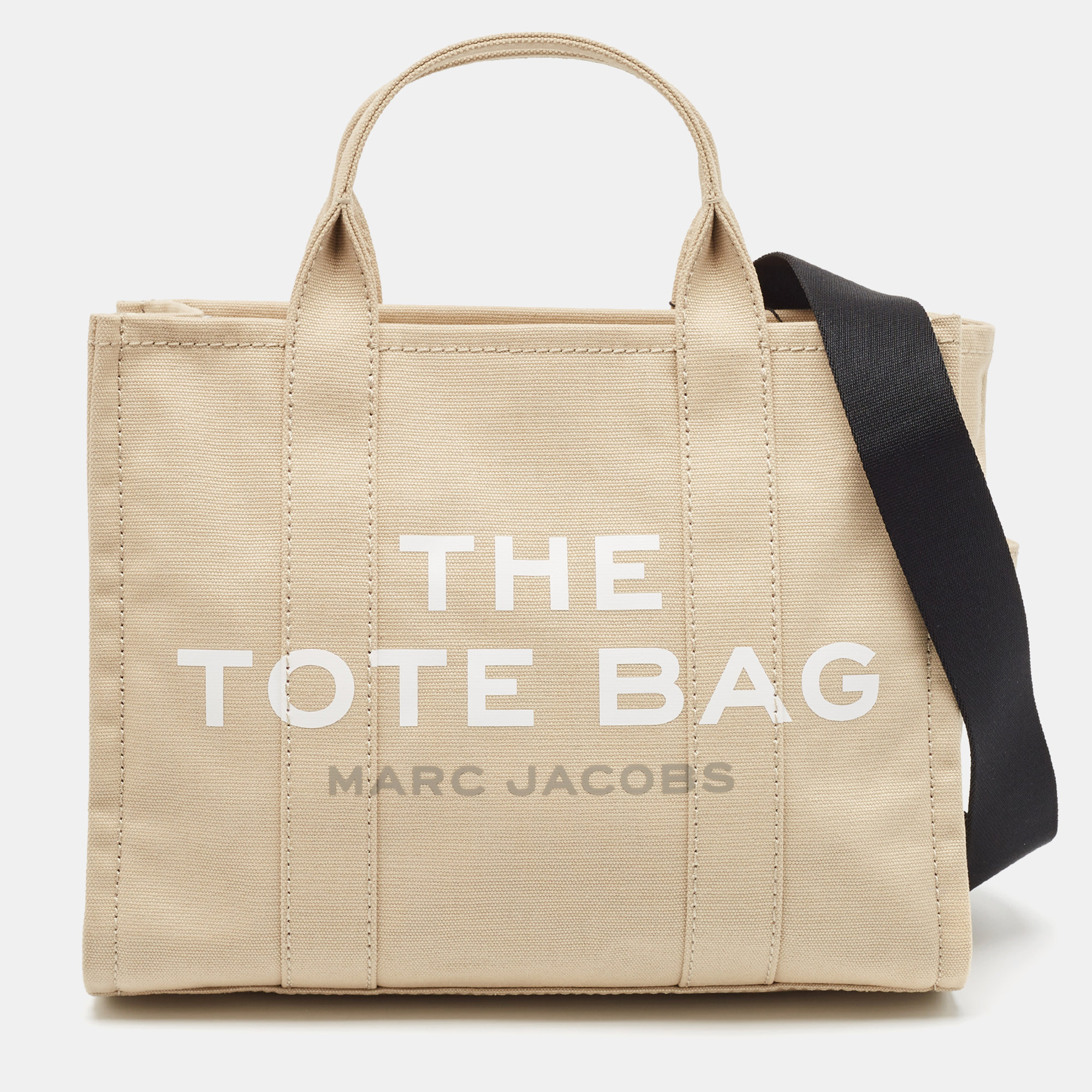 

Marc Jacobs Beige/Black Canvas Medium The Tote Bag