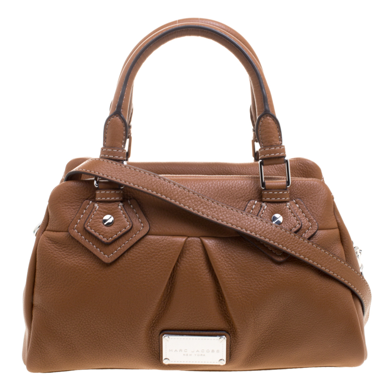 Pre Owned Marc Jacobs Brown Leather Small Groovee Satchel