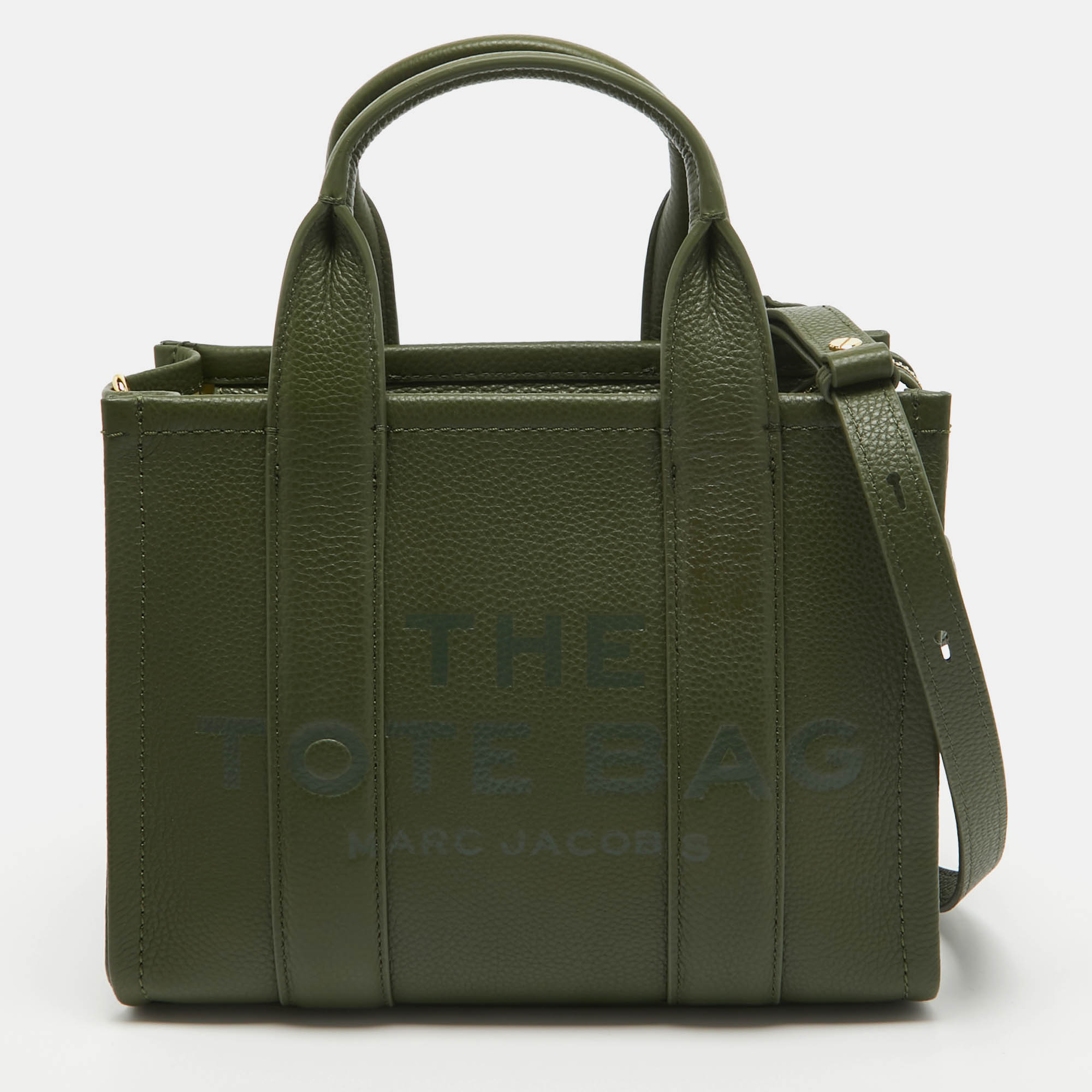 

Marc Jacobs Green Leather Small Traveler Tote