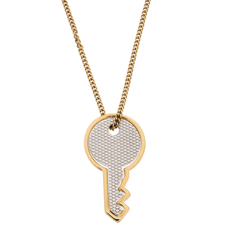 Marc by Marc Jacobs Gold Metal Tone Key Pendant  Necklace