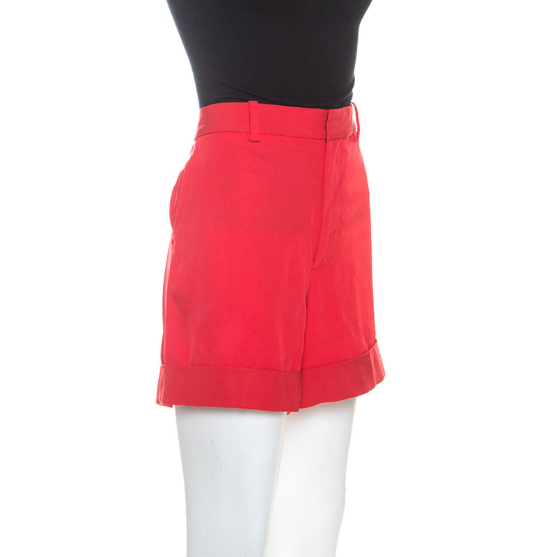 

Marc By Marc Jacobs Scarlet Red Twill Clark Shorts