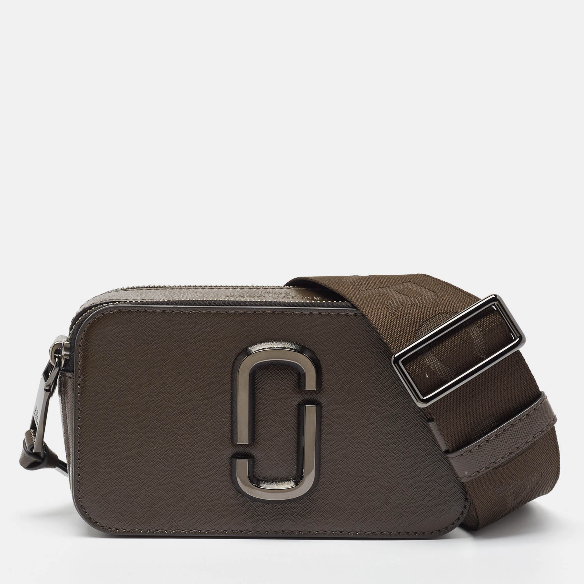 

Marc Jacobs Metallic/Green Patent Leather Snapshot Camera Crossbody Bag