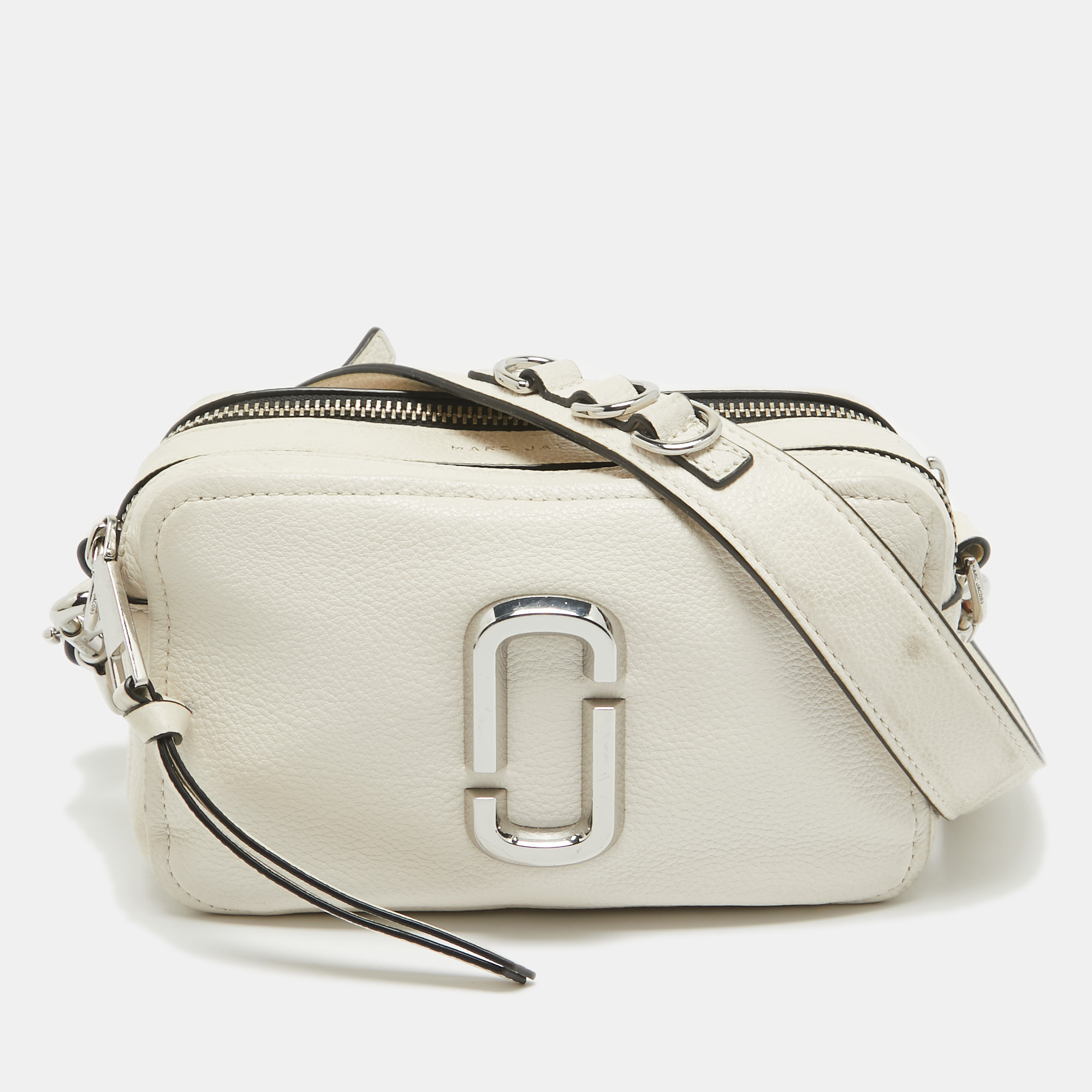 

Marc Jacobs Off White Leather The Sofshot Camera Bag