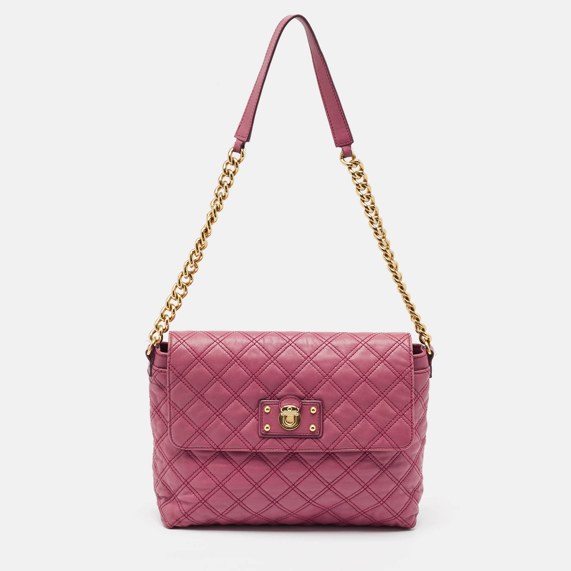 

Marc Jacobs Pink Quilted Leather Day To Night Single Shoulder Bag