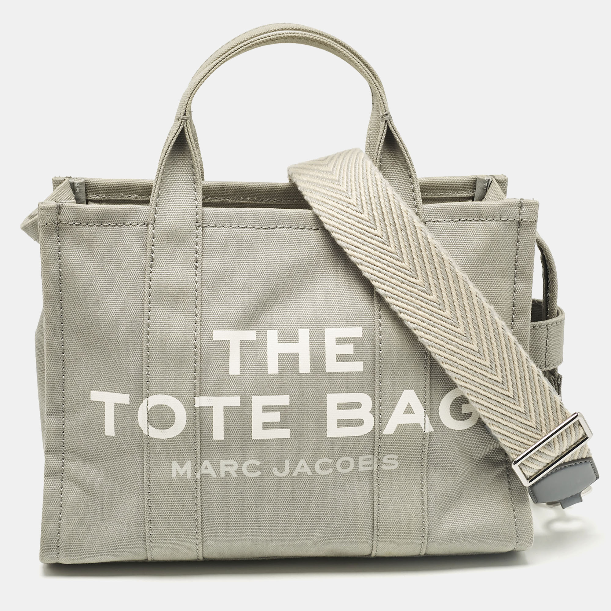 Pre-owned Marc Jacobs Grey Canvas Medium The Tote Bag