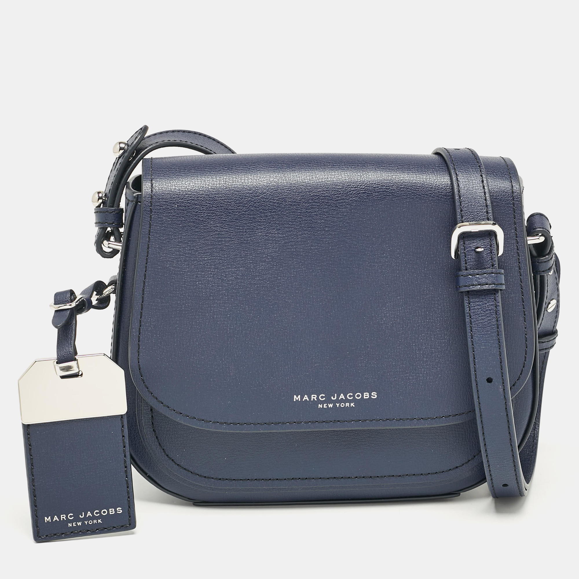 

Marc Jacobs Navy Blue Leather Mini Rider Crossbody Bag