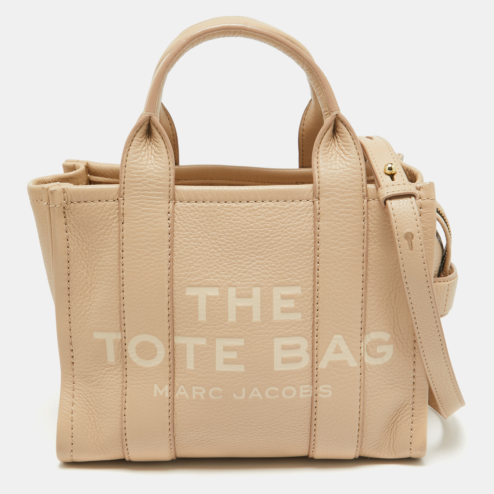 

Marc Jacobs Beige Leather Small The Tote Bag