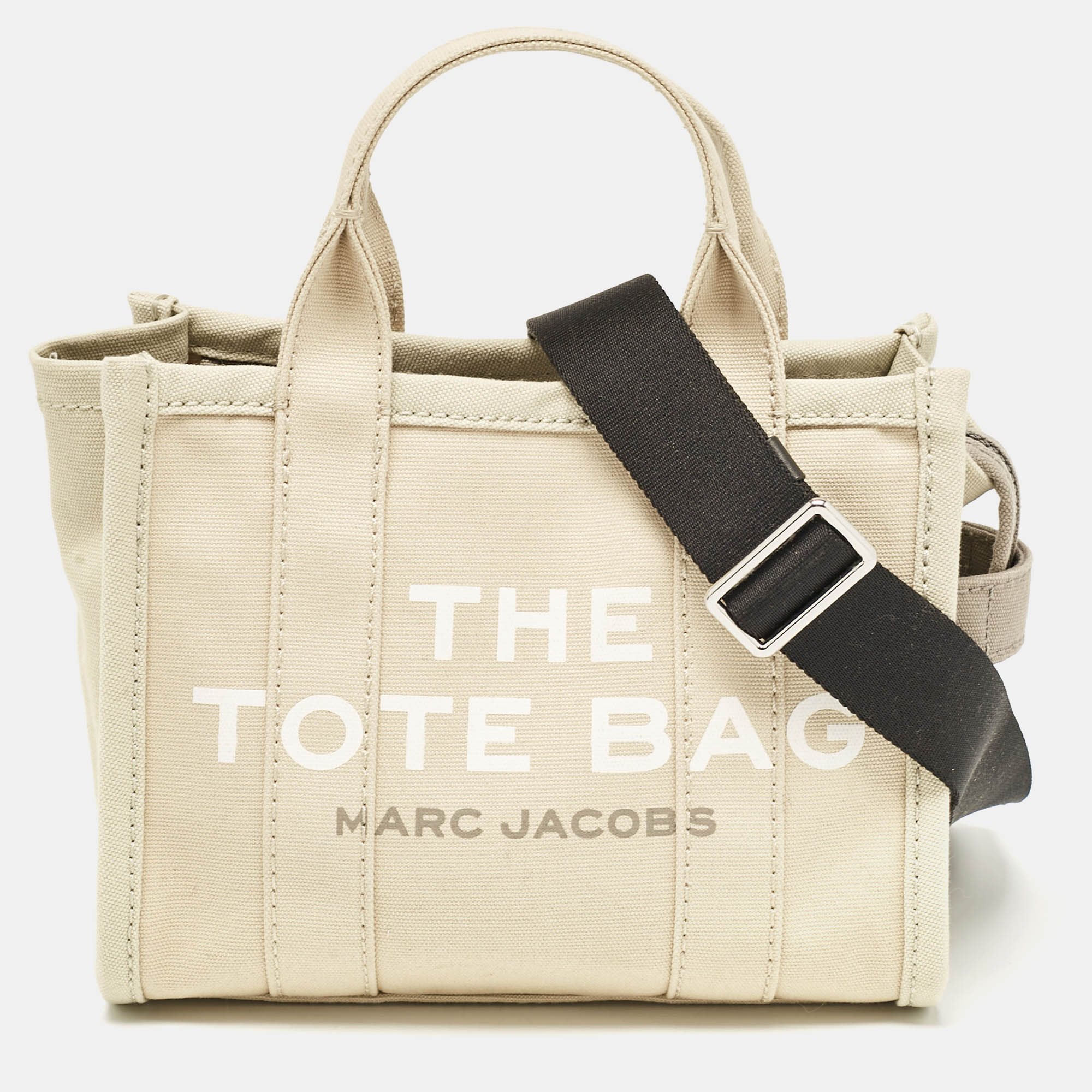 

Marc Jacobs Beige/Light Green Canvas  The Tote Bag