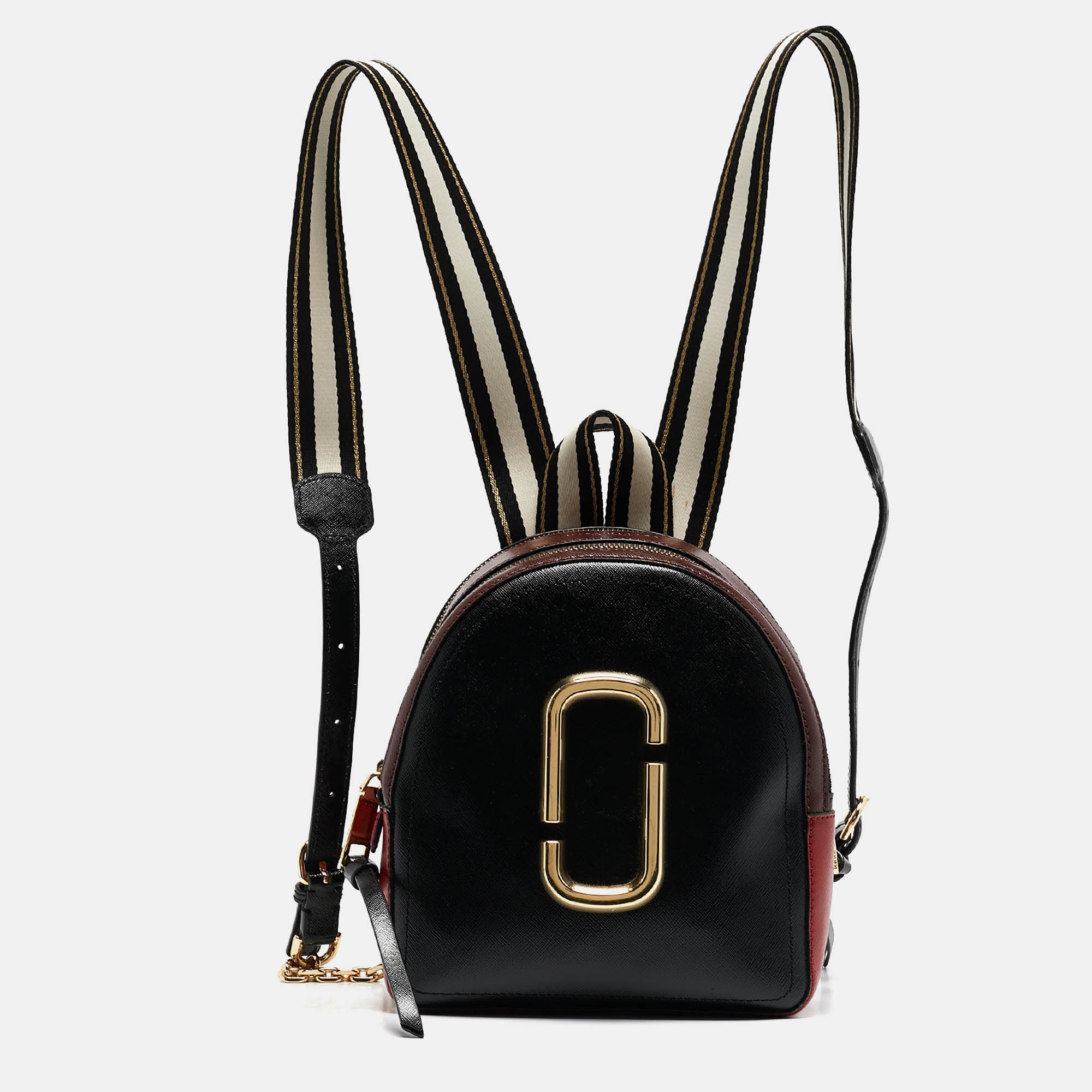 

Marc Jacobs Black/Red Leather Pack Shot Backpack