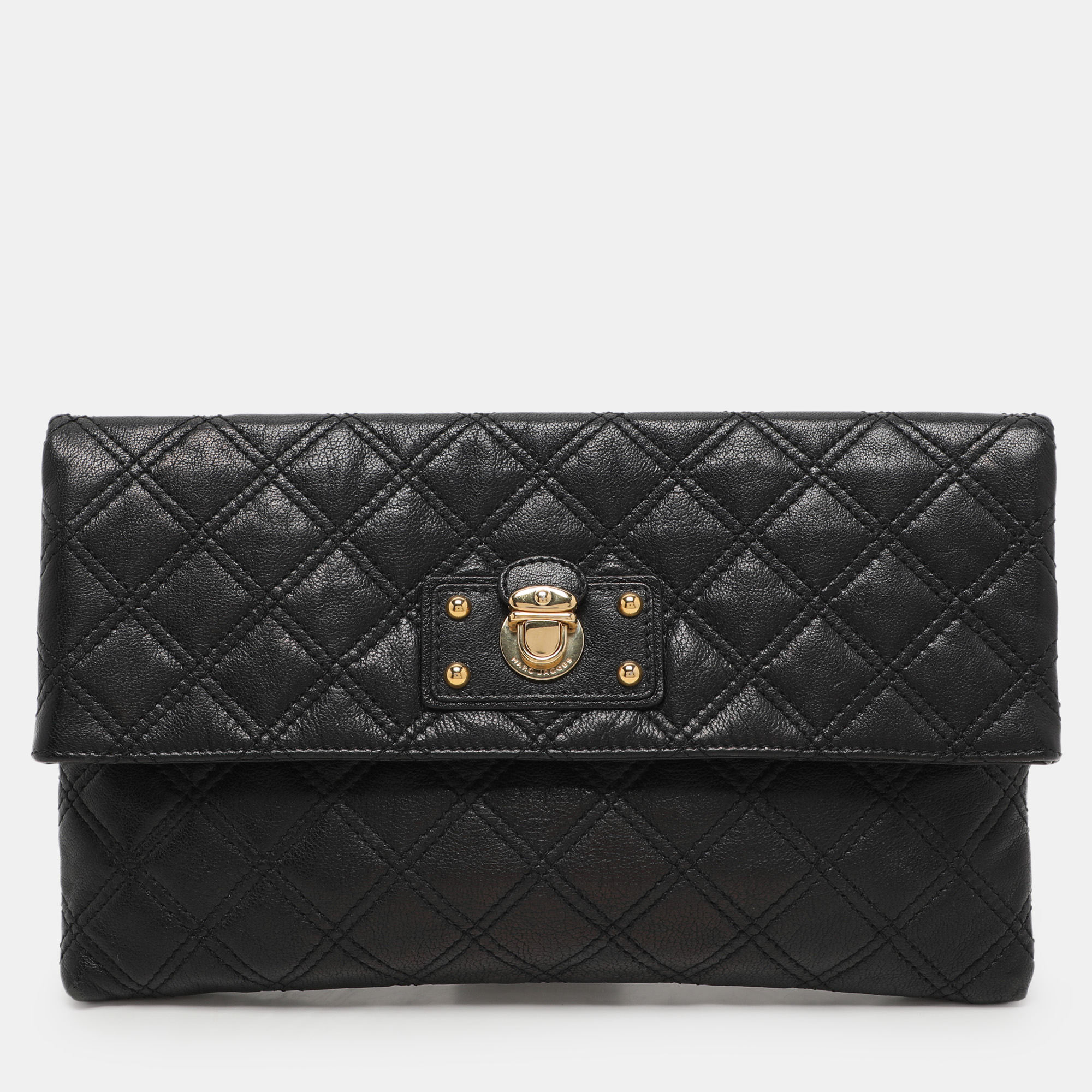 

Marc Jacobs Black Quilted Leather Eugenie Clutch