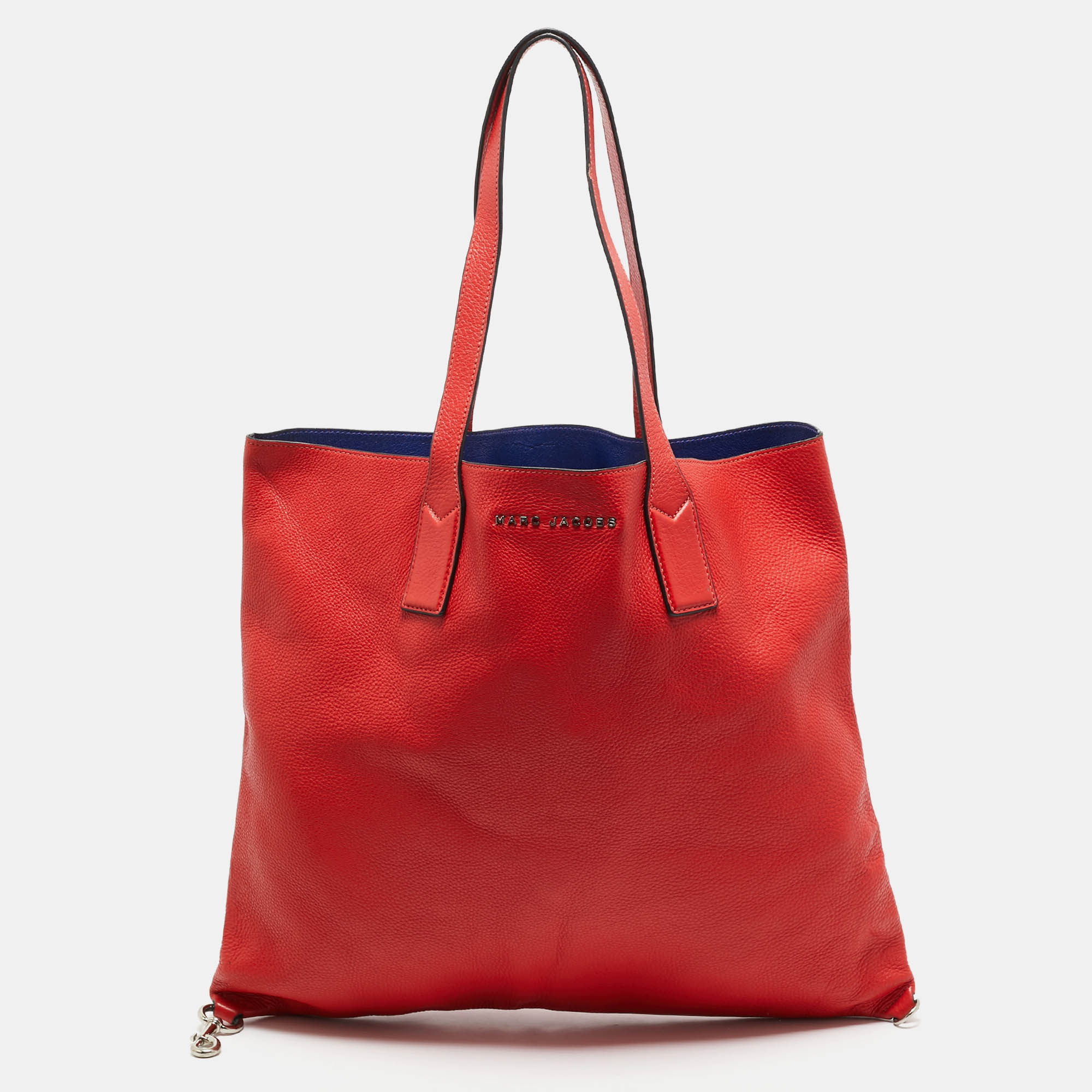 

Marc Jacobs Red Faux Leather The Wingman Soft Tote