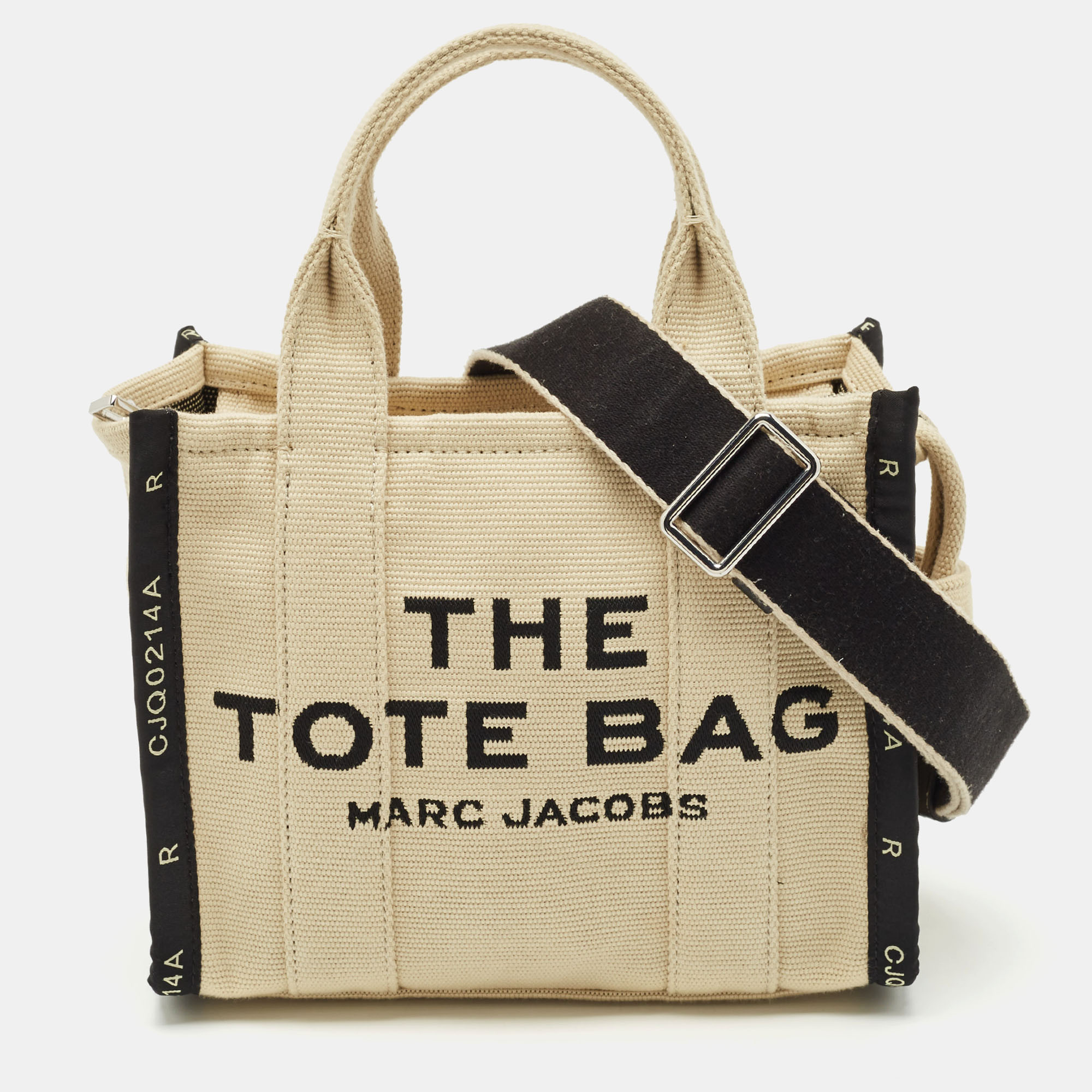 

Marc Jacobs Beige/Black Canvas Small The Tote Bag