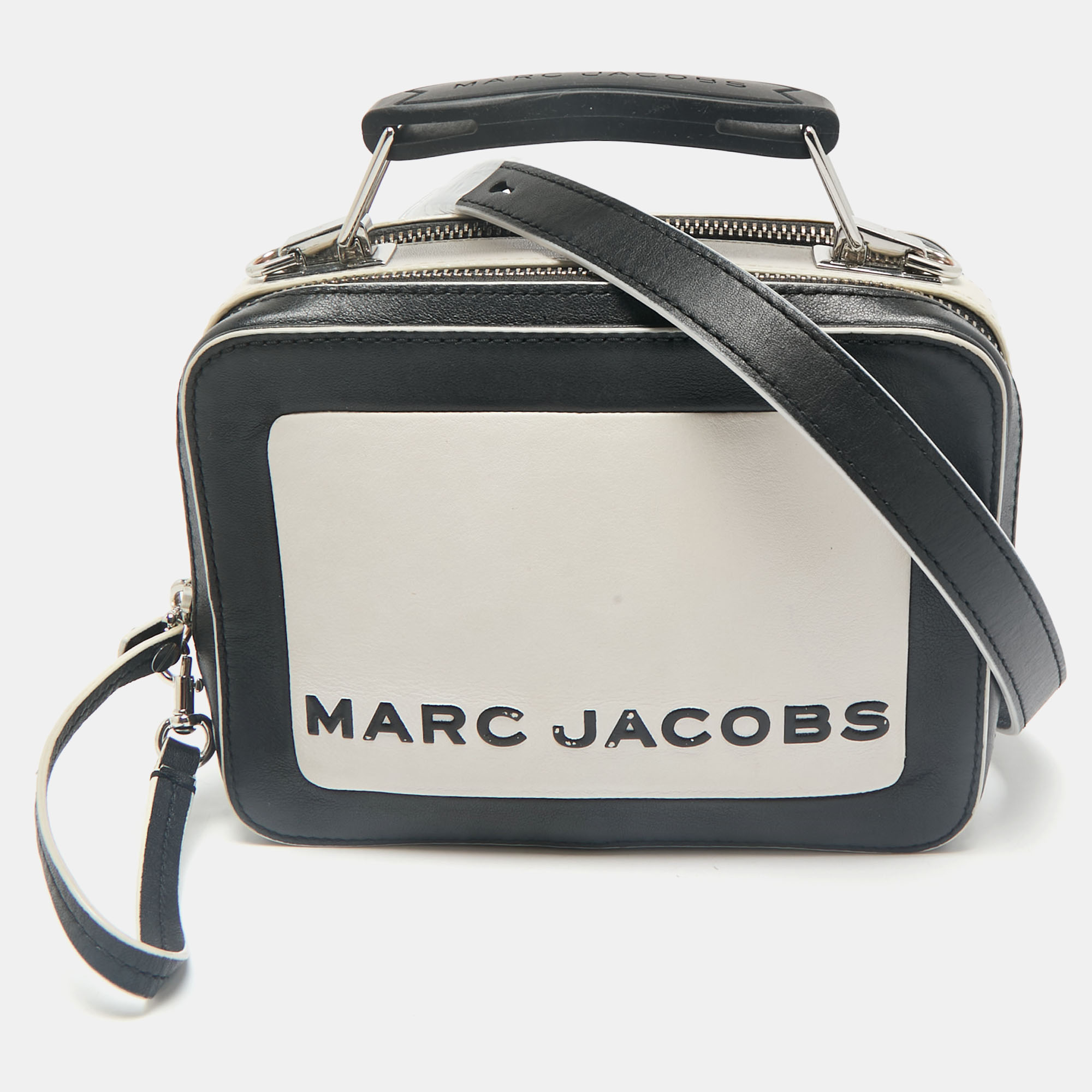 

Marc Jacobs Black/White Leather The Mini Box Bag