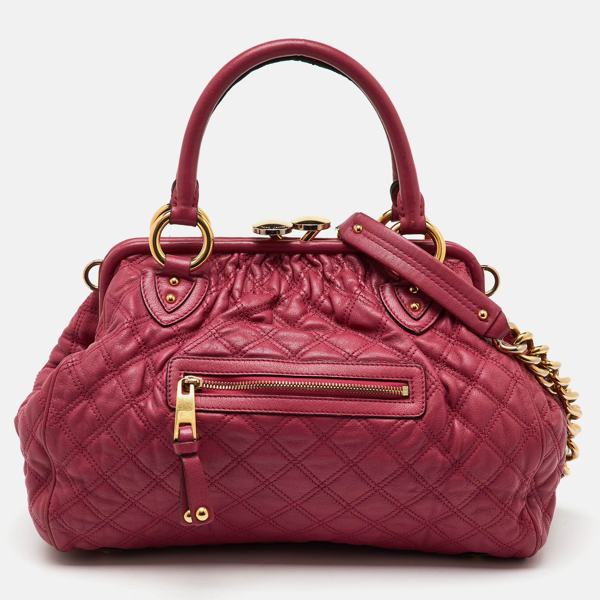 

Marc Jacobs Pink Quilted Leather Stam Satchel