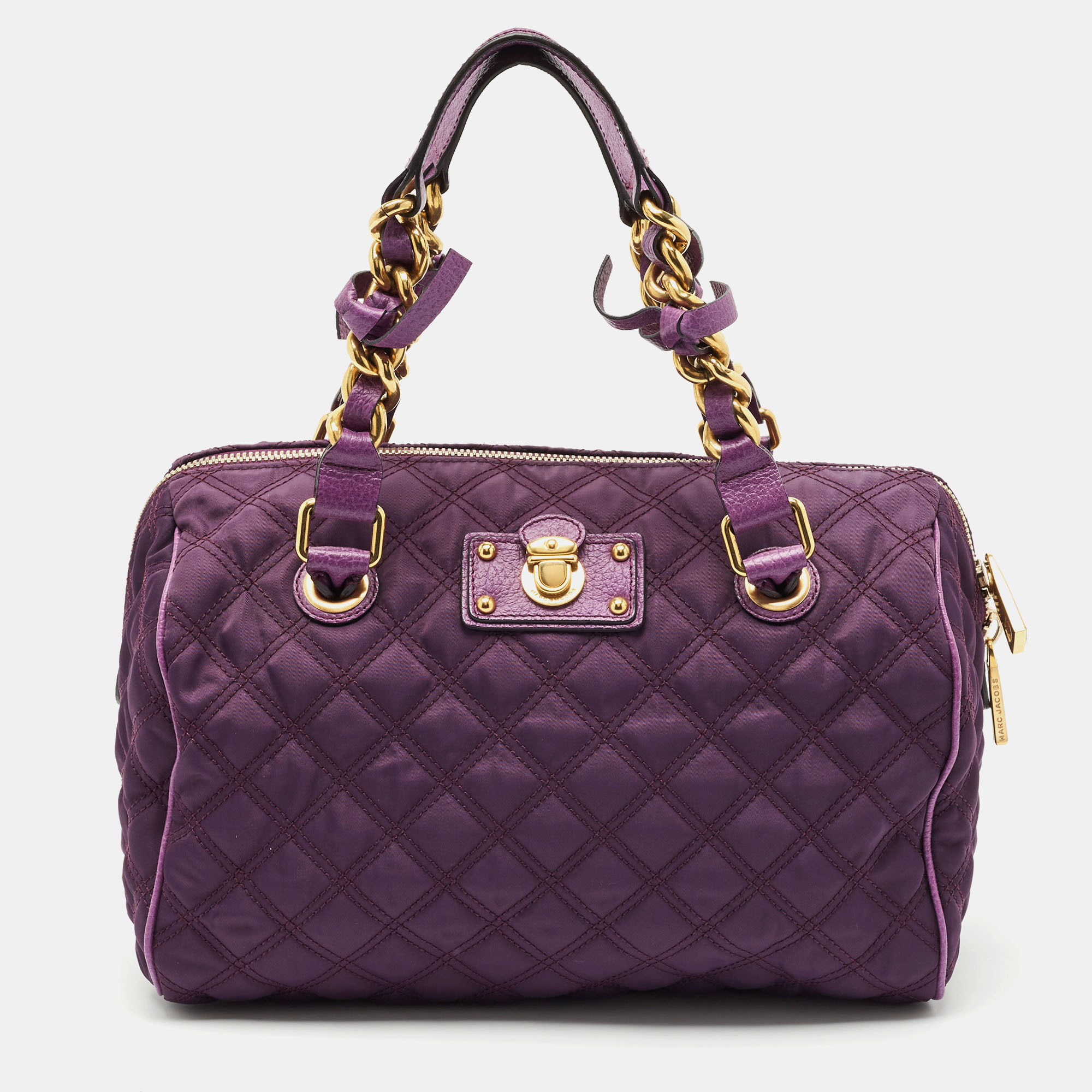 

Marc Jacobs Purple Quilted Leather Westside Boston Bag