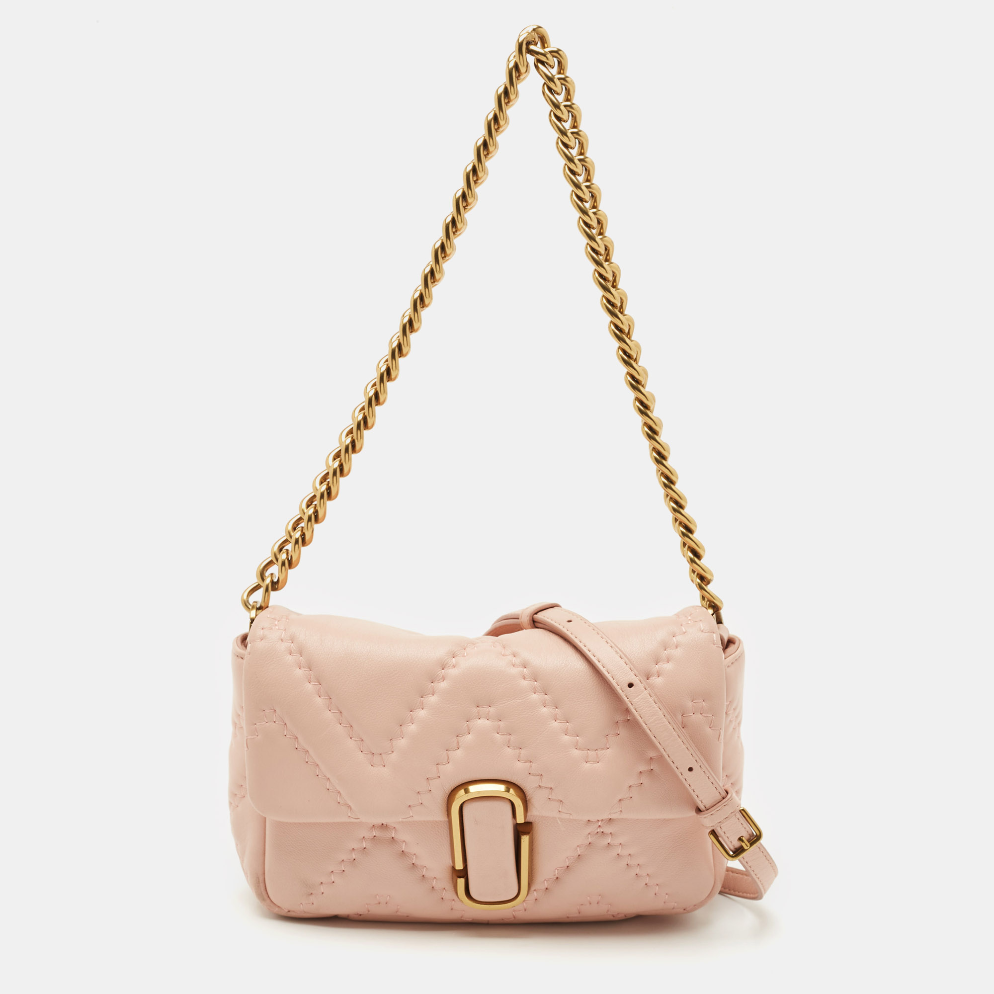 

Marc Jacobs Pink Quilted Leather The J Marc Shoulder Bag