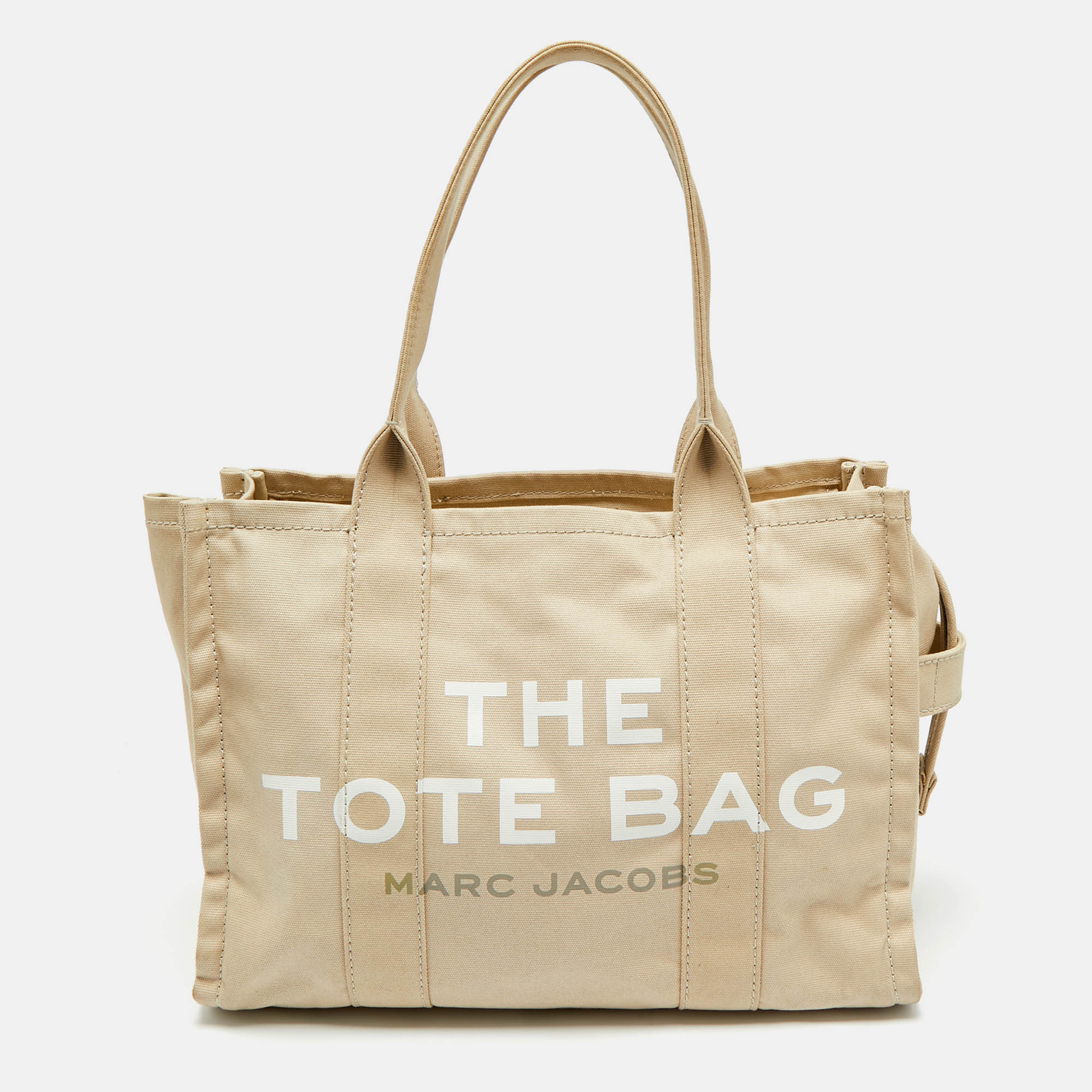 Pre-owned Marc Jacobs Beige Canvas Large The Tote Bag In Sand