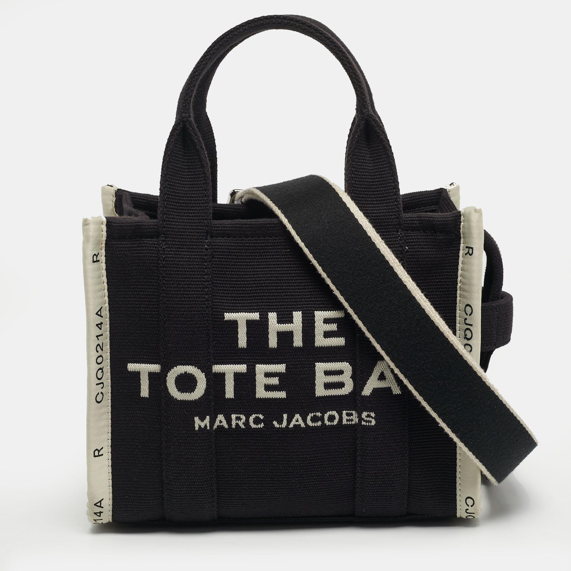 

Marc Jacobs The Tote  Black/Off White Canvas Bag