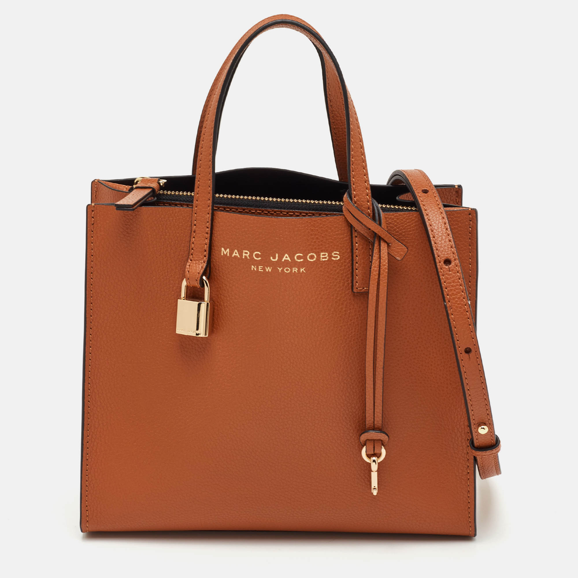 

Marc Jacobs Grind Mini Rust Orange Leather Tote