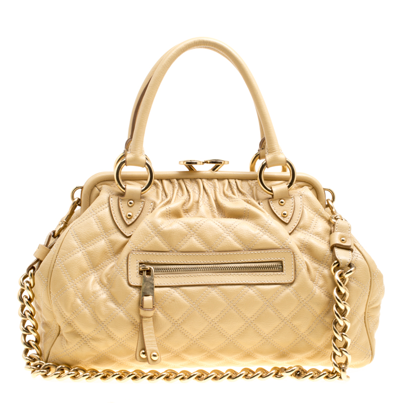 Marc Jacobs Cream Quilted Leather Stam Shoulder Bag Marc Jacobs | TLC