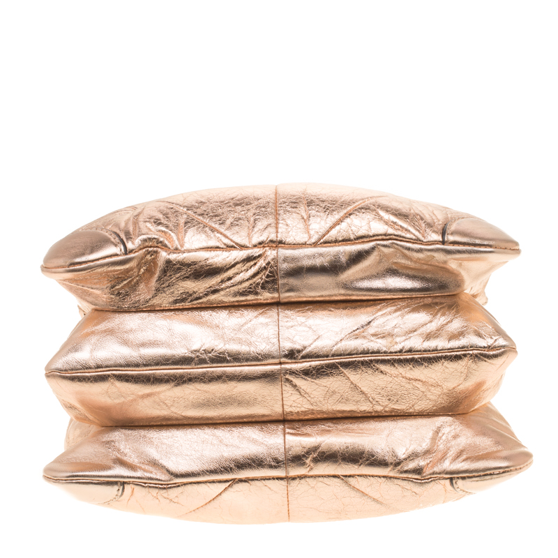 Marc Jacobs Rose Gold Quilted Leather Shoulder Bag