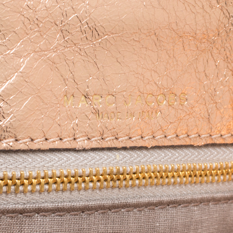 Marc Jacobs Rose Gold Quilted Leather Shoulder Bag