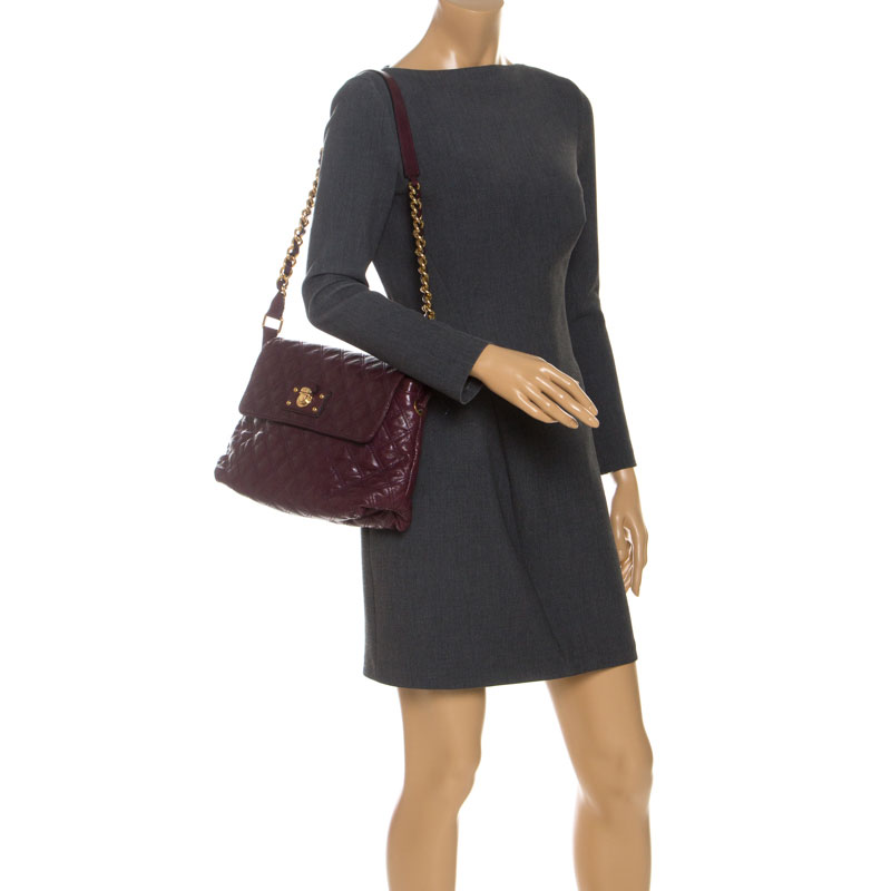 

Marc Jacobs Purple Leather Day To Night Single Shoulder Bag
