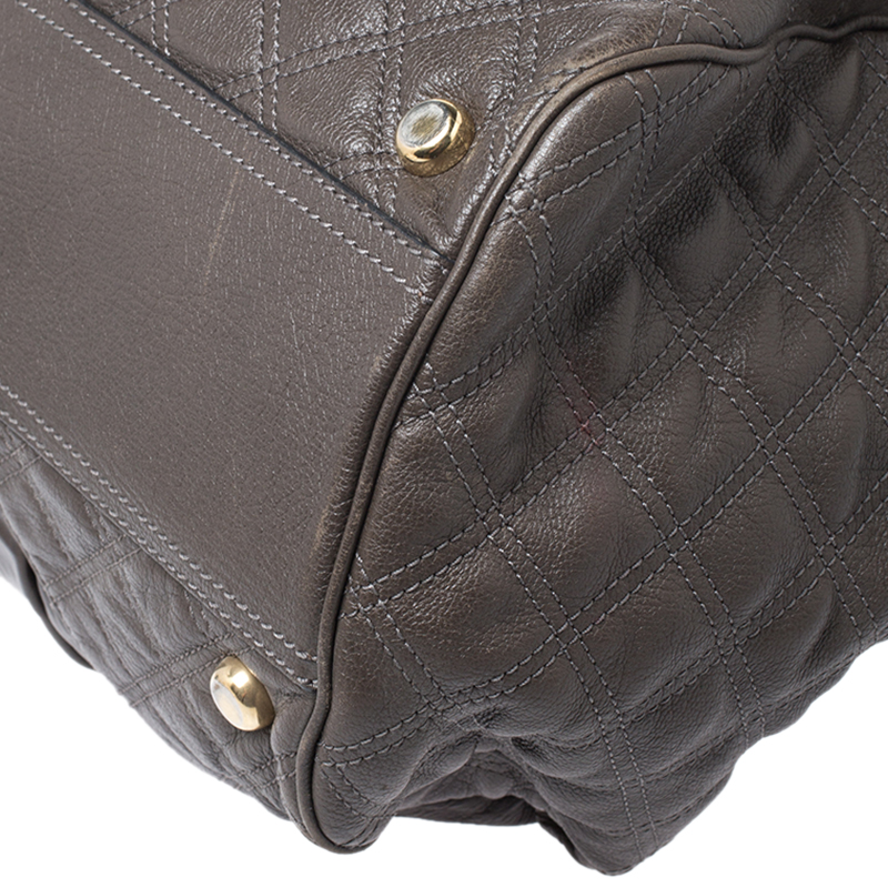 Marc Jacobs Dark Grey Mix Quilted Leather Classic East-west Tote