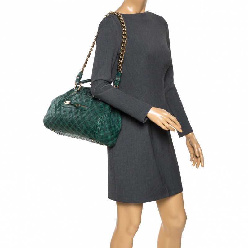 

Marc Jacobs Green Quilted Leather Stam Shoulder Bag
