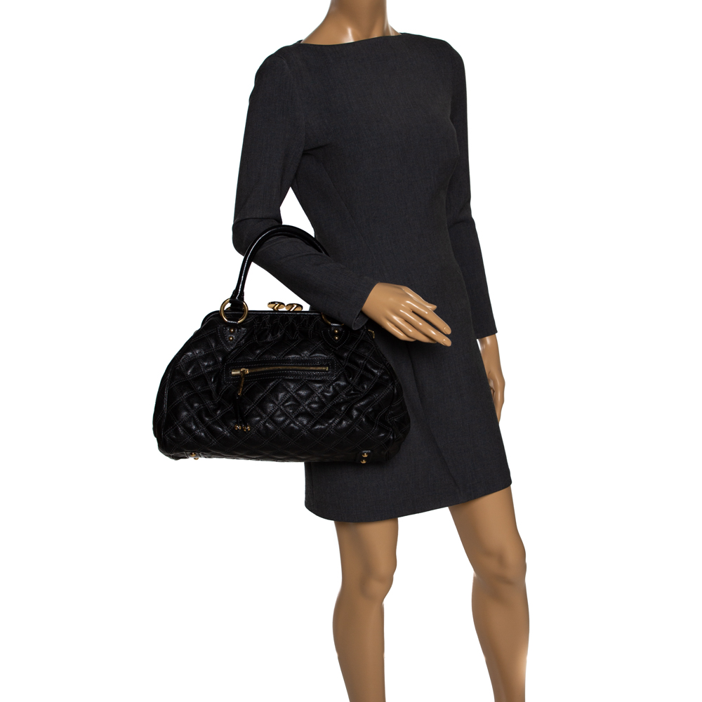 

Marc Jacobs Black Quilted Leather Stam Shoulder Bag